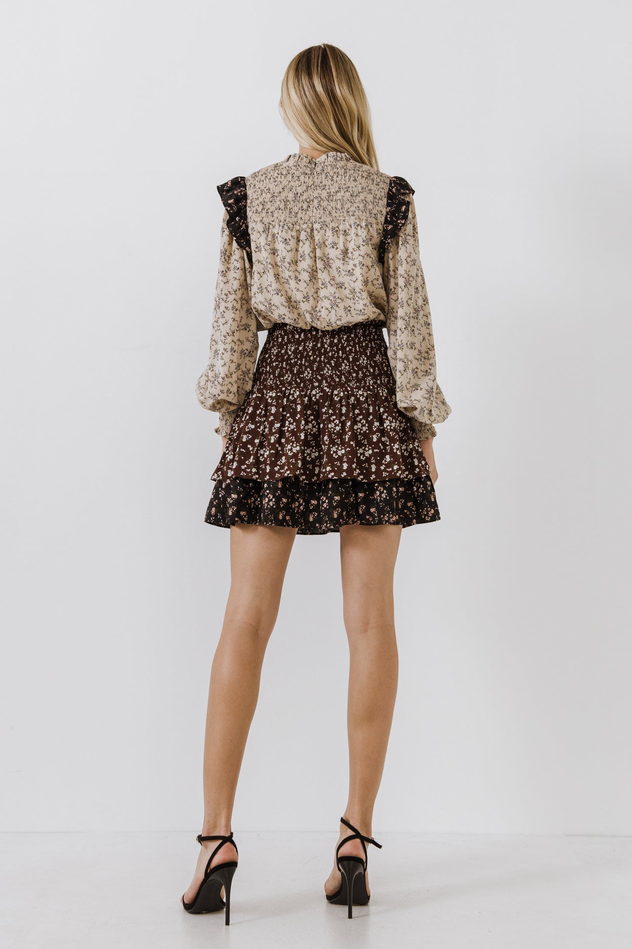 FREE THE ROSES - Floral Multi Color Mini Dress - DRESSES available at Objectrare
