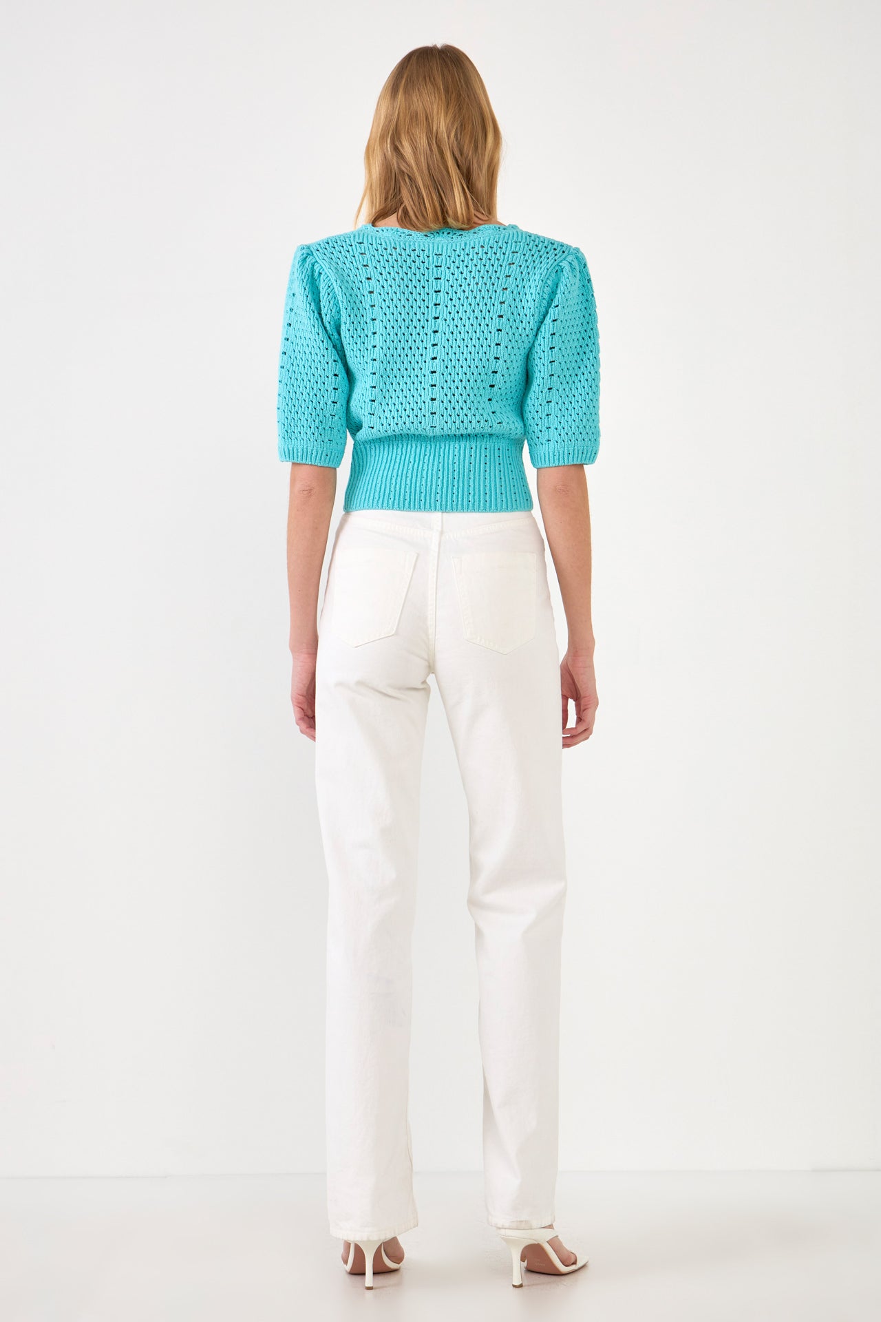 ENGLISH FACTORY - English Factory - Crochet Cropped Cardigan - CARDIGANS available at Objectrare