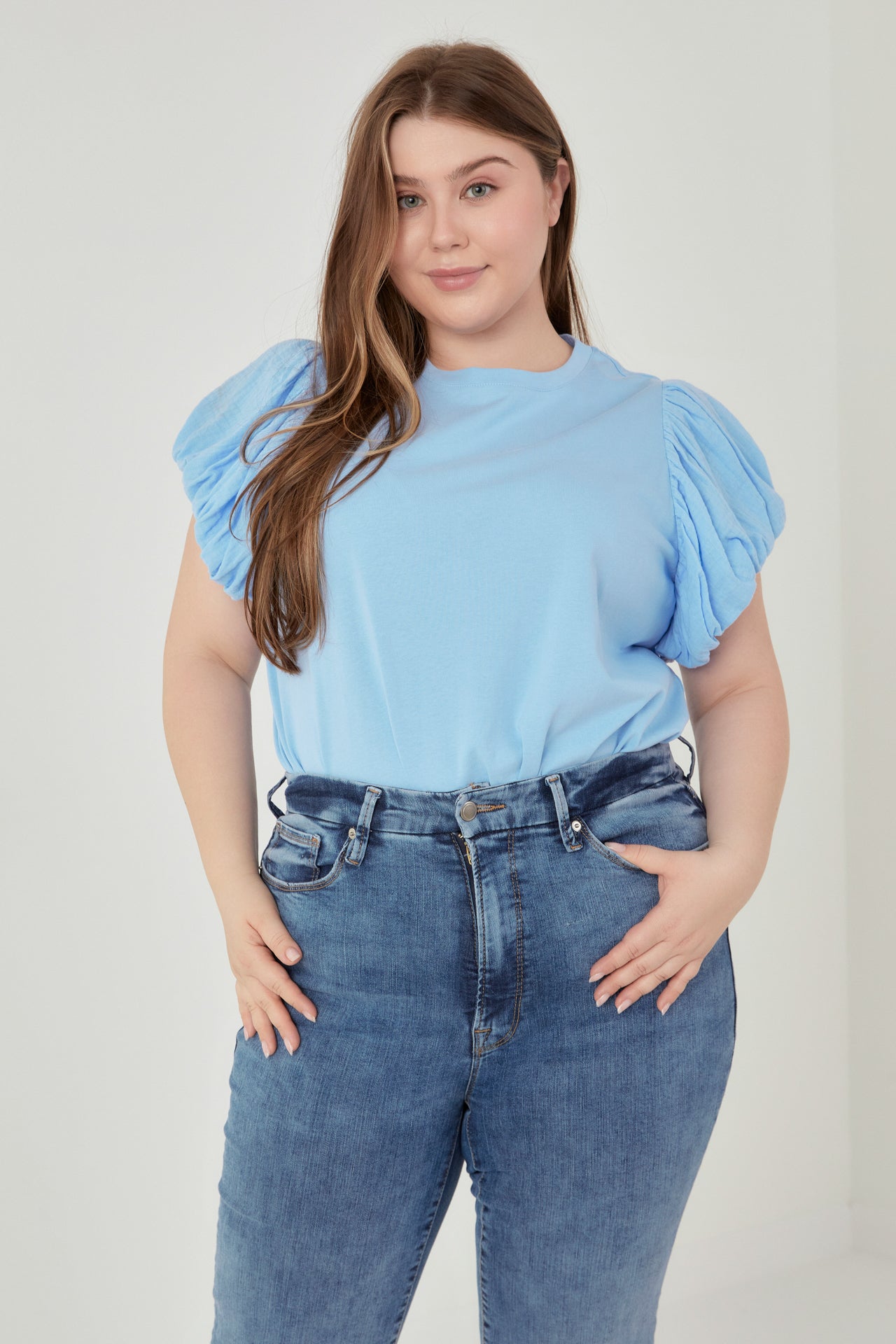 ENGLISH FACTORY - Mixed Media T-shirt Plus Size - TOPS available at Objectrare