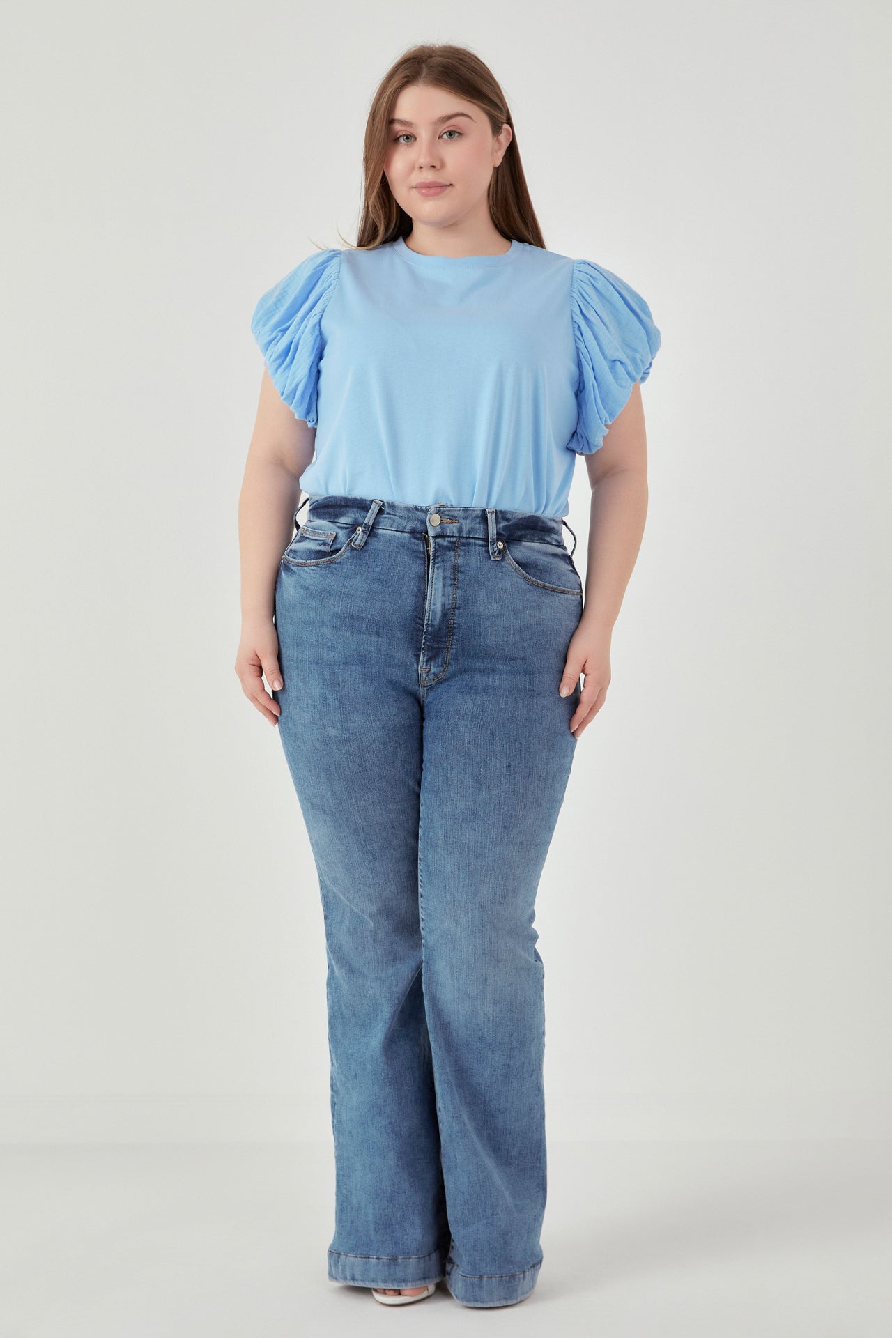 ENGLISH FACTORY - Mixed Media T-shirt Plus Size - TOPS available at Objectrare