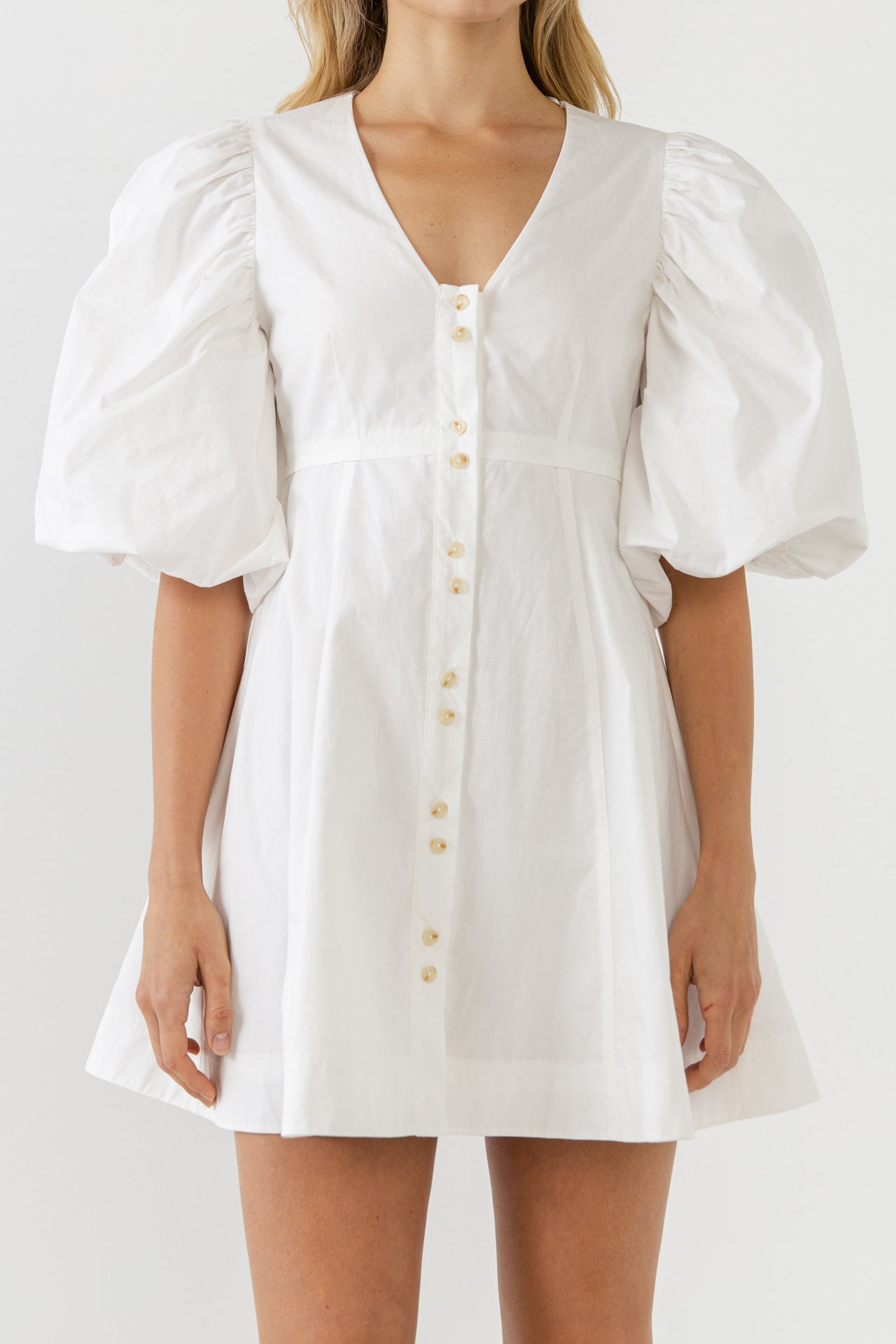 ENDLESS ROSE - Buttons Detail Mini Dress - DRESSES available at Objectrare