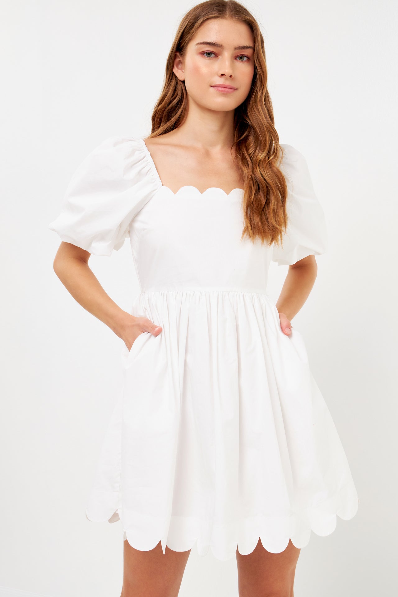ENGLISH FACTORY - Scalloped Detail Dress - DRESSES available at Objectrare