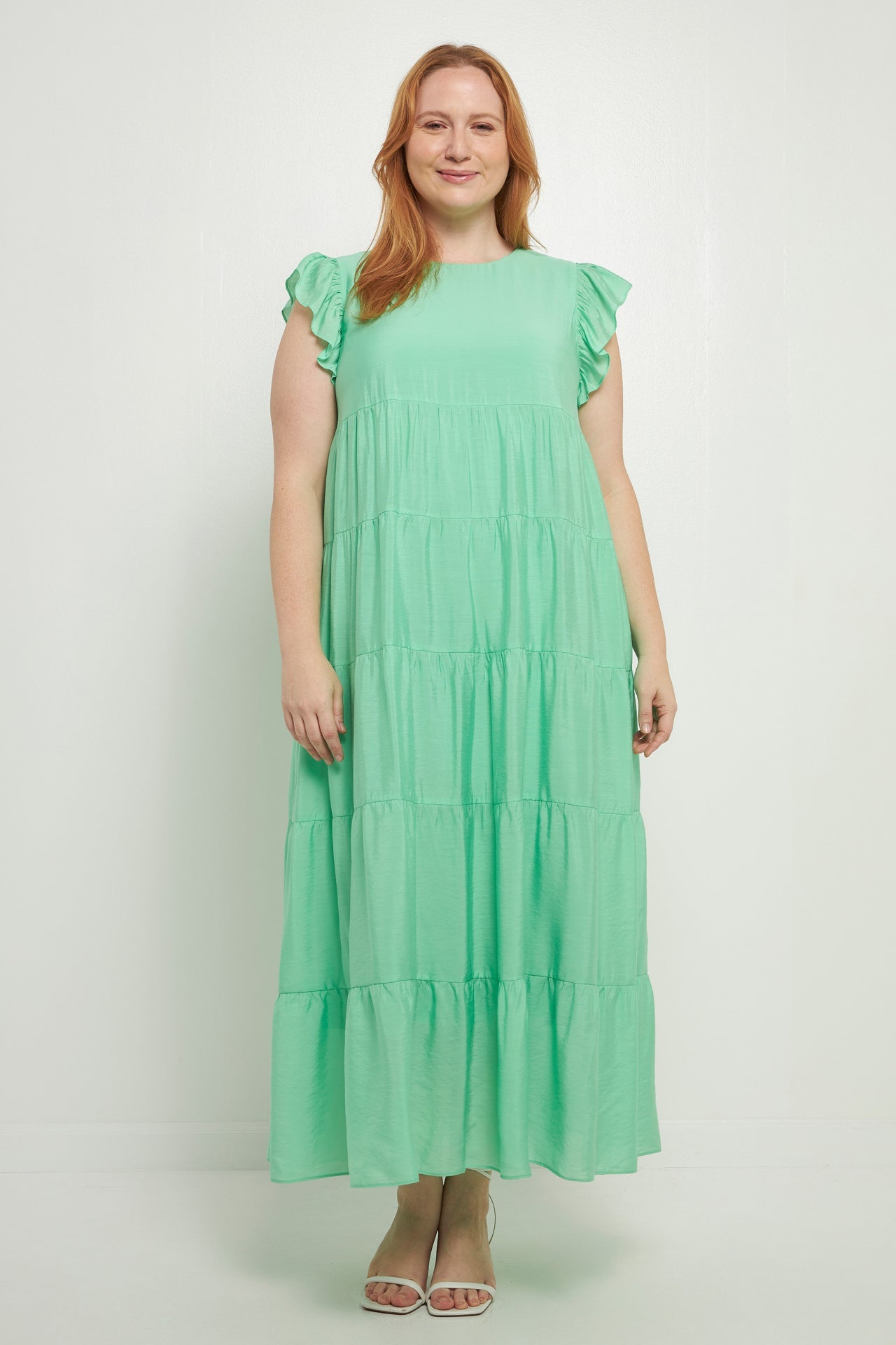 ENGLISH FACTORY - Plus Size Tiered Maxi Dress - DRESSES available at Objectrare