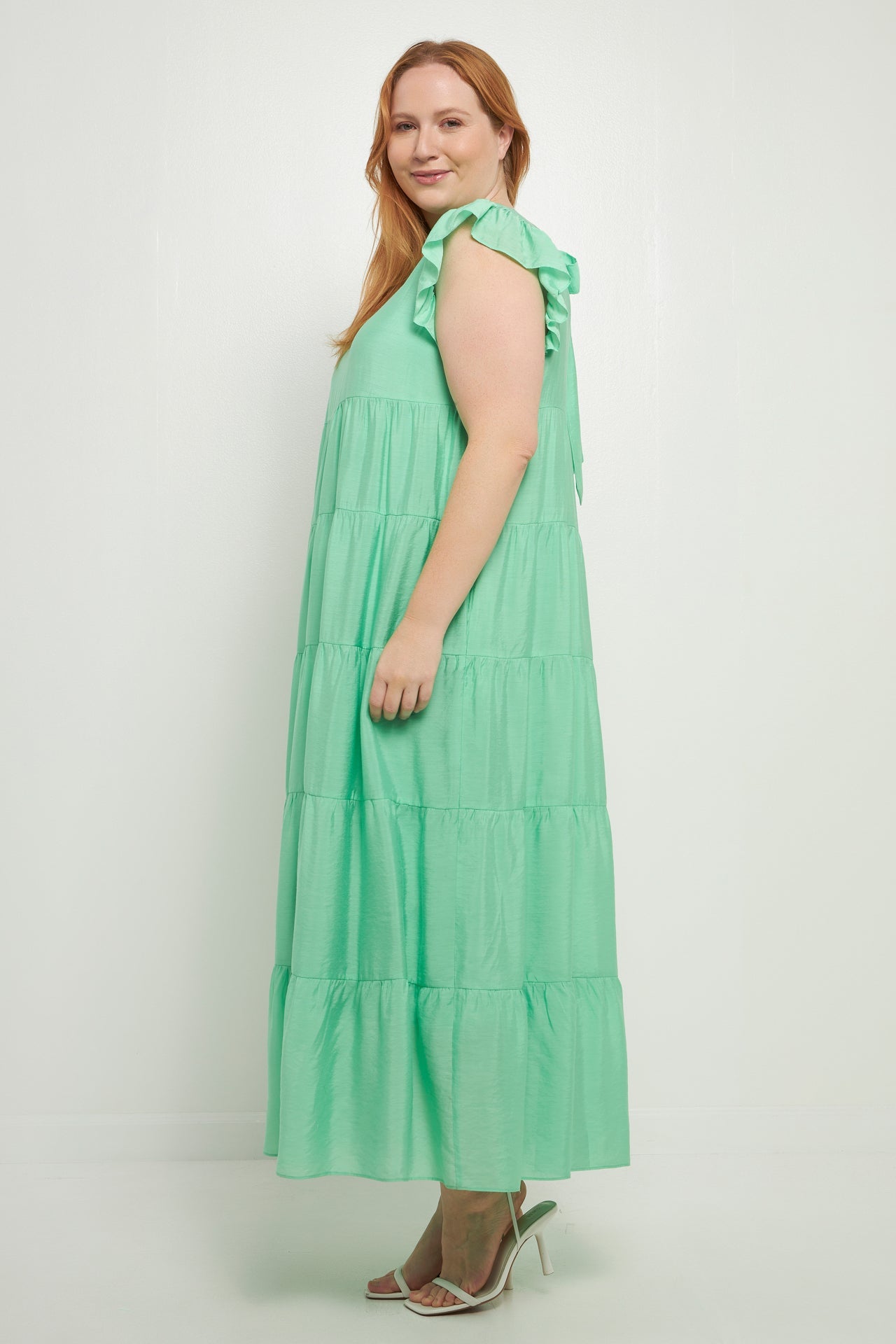 ENGLISH FACTORY - Plus Size Tiered Maxi Dress - DRESSES available at Objectrare