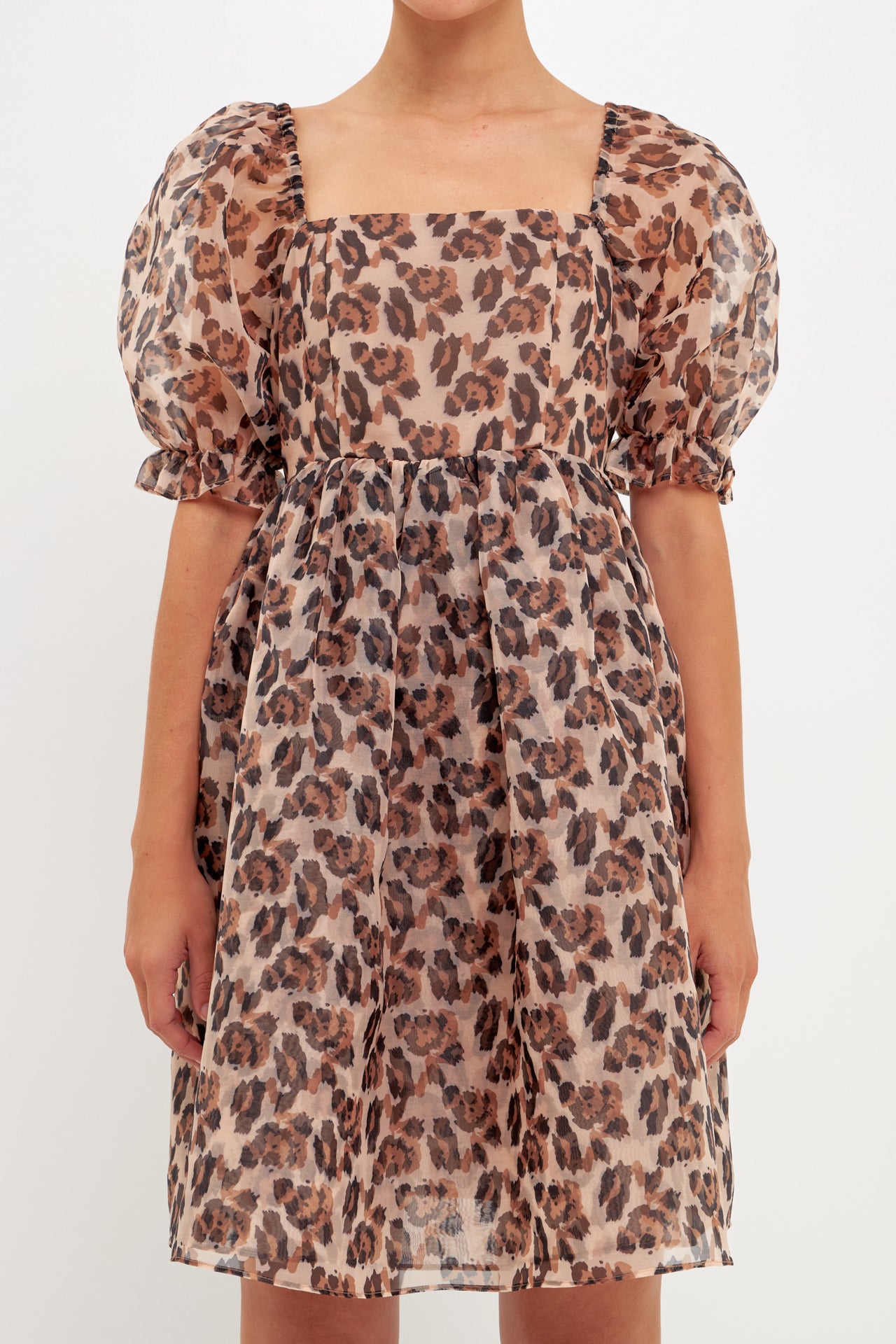ENDLESS ROSE - Organza Leopard Dress - DRESSES available at Objectrare