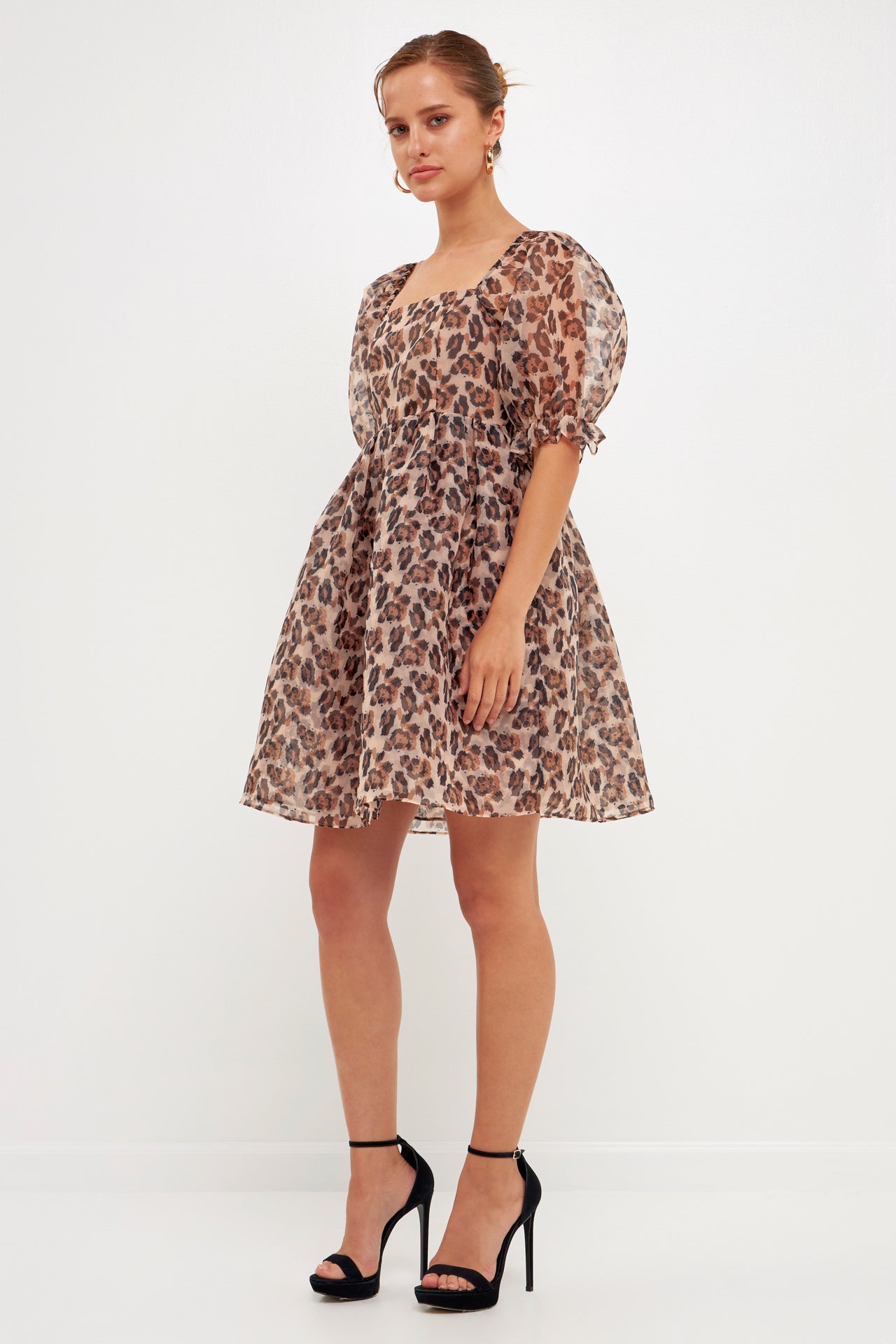 ENDLESS ROSE - Organza Leopard Dress - DRESSES available at Objectrare