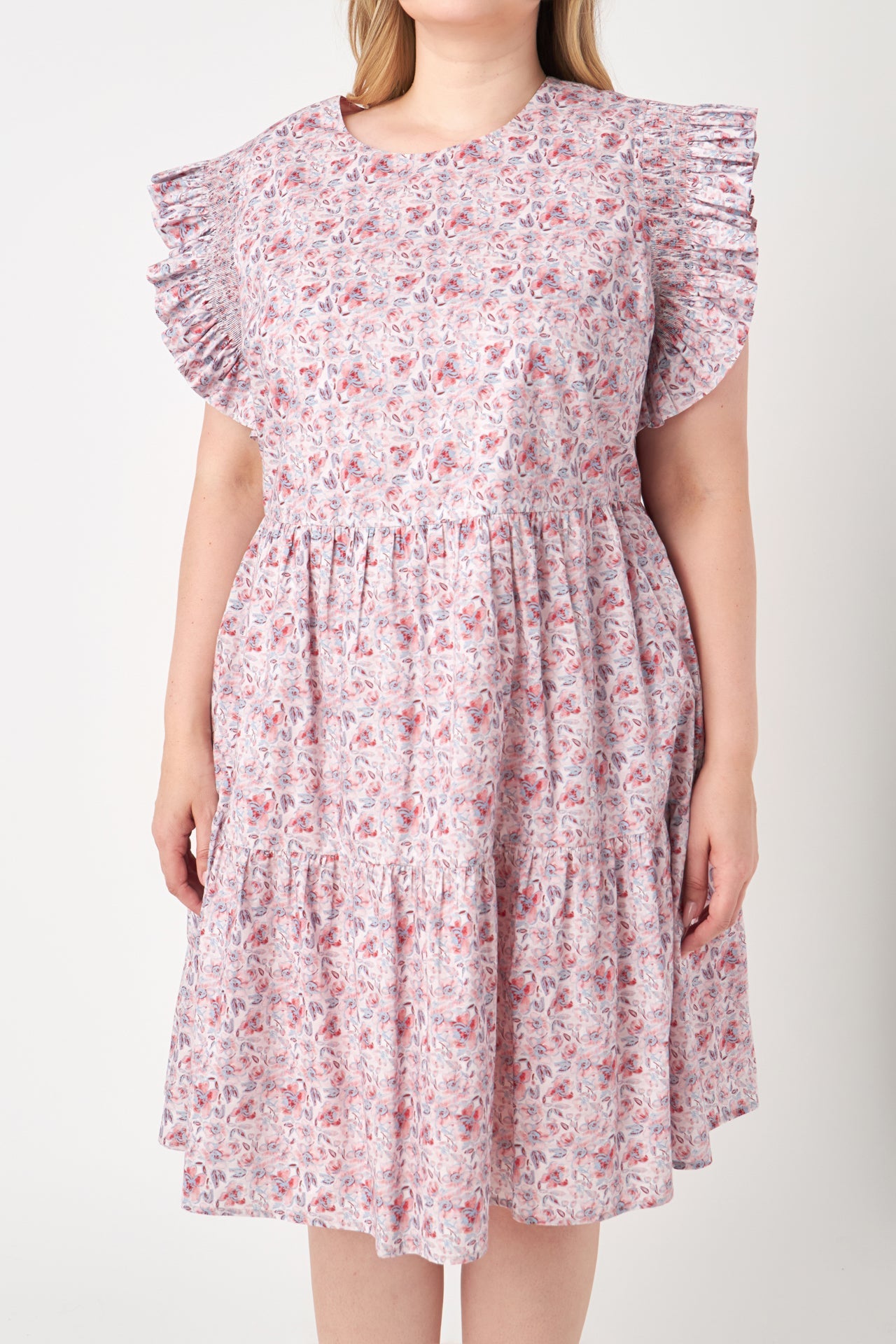 ENGLISH FACTORY - Floral Ruffle Detail Mini Dress - DRESSES available at Objectrare