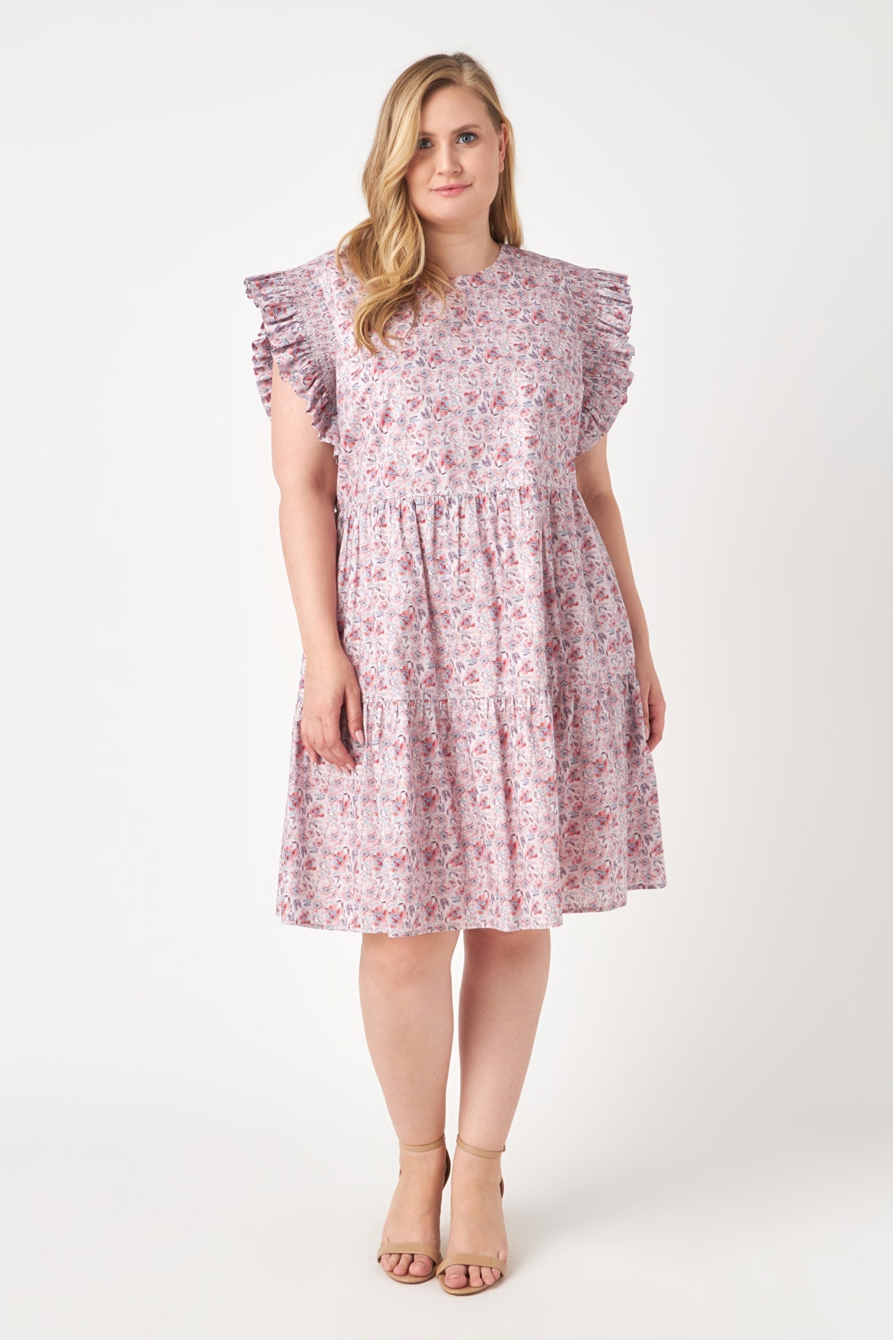 ENGLISH FACTORY - Floral Ruffle Detail Mini Dress - DRESSES available at Objectrare