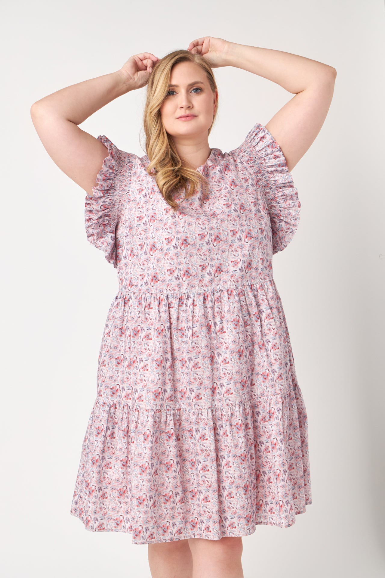 ENGLISH FACTORY - Floral Ruffle Detail Mini Dress - DRESSES available at Objectrare