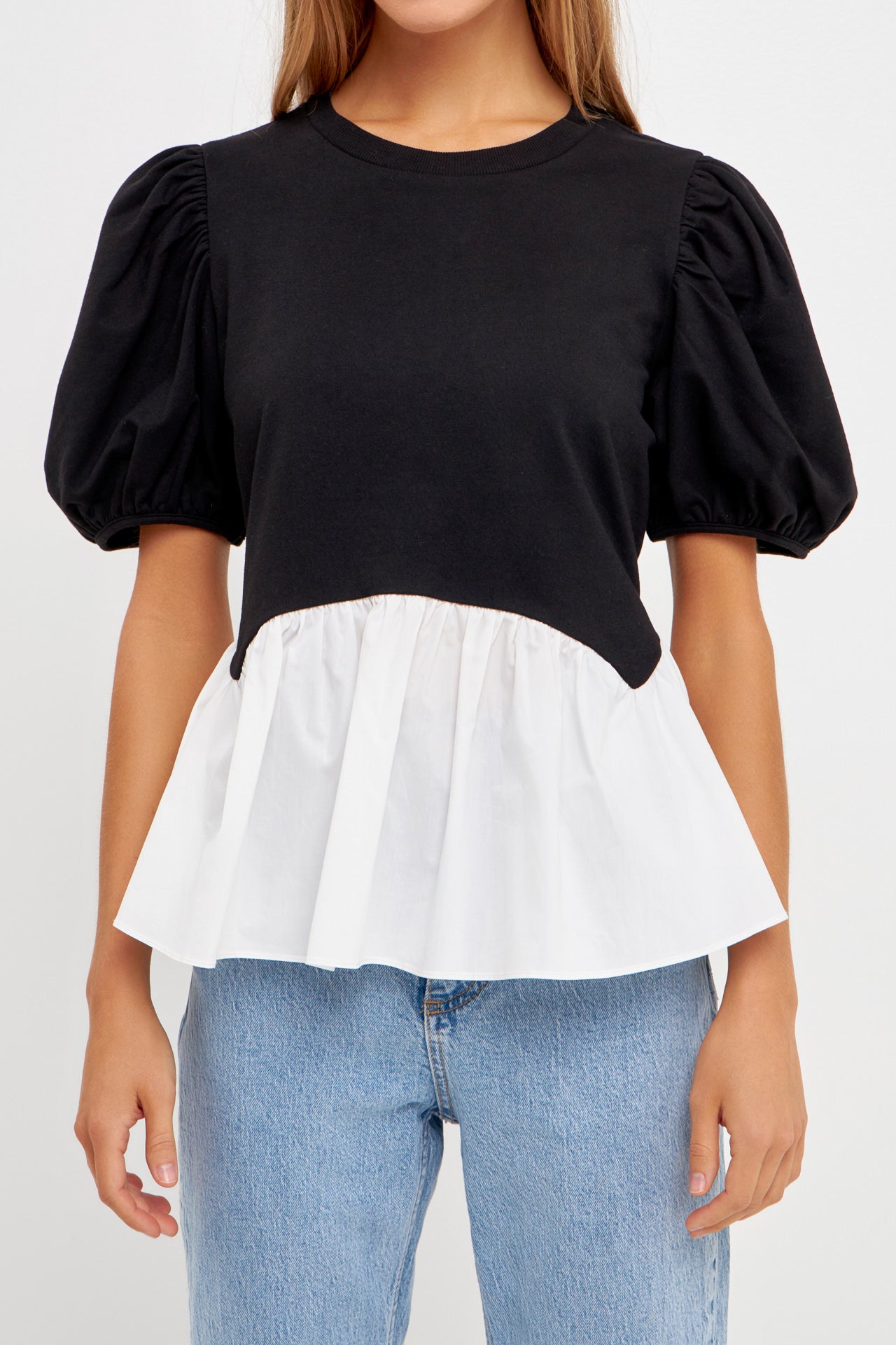 ENGLISH FACTORY - Mixed Media Top - TOPS available at Objectrare
