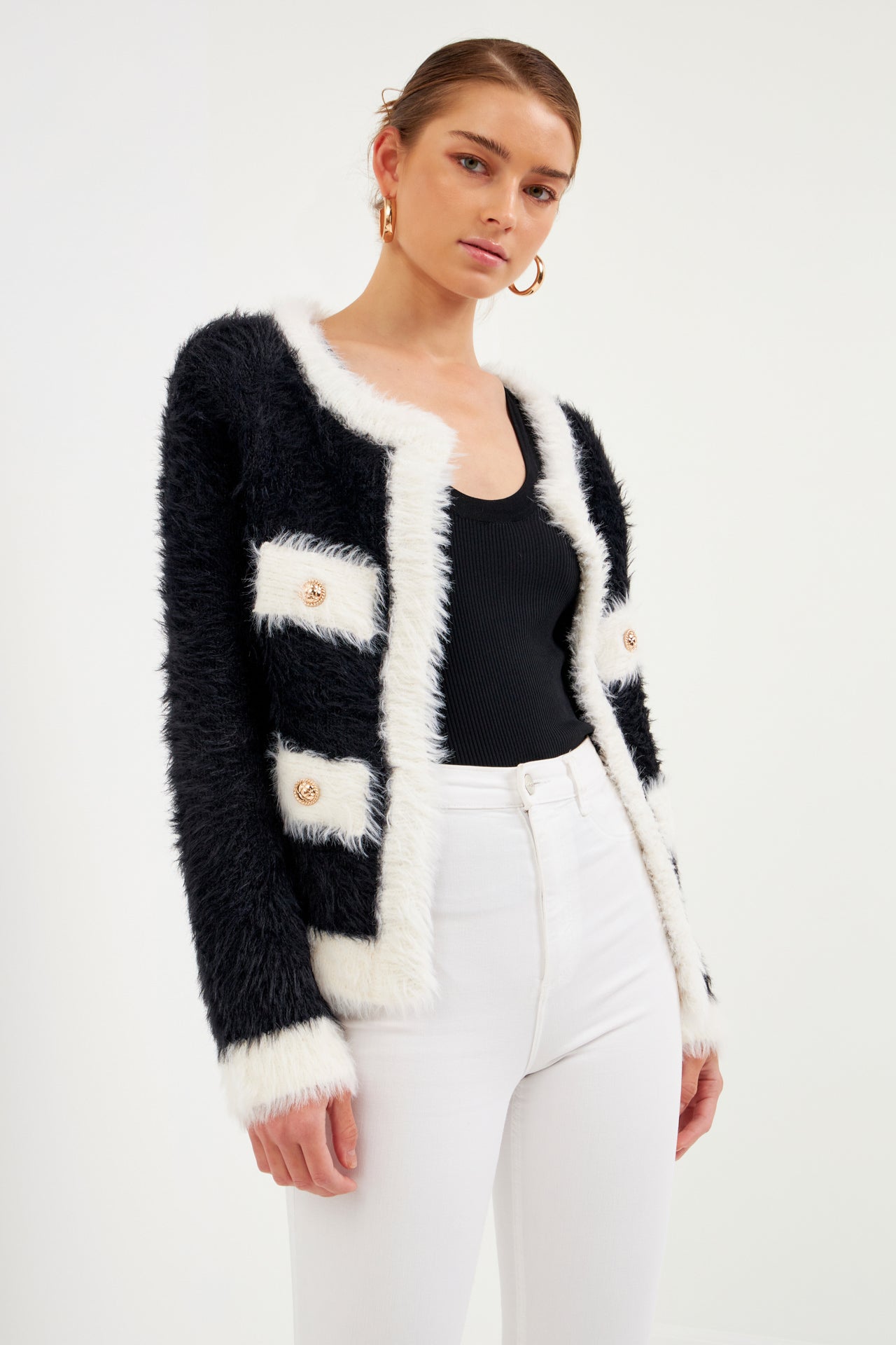 ENDLESS ROSE - Fuzzy Cardigan - CARDIGANS available at Objectrare
