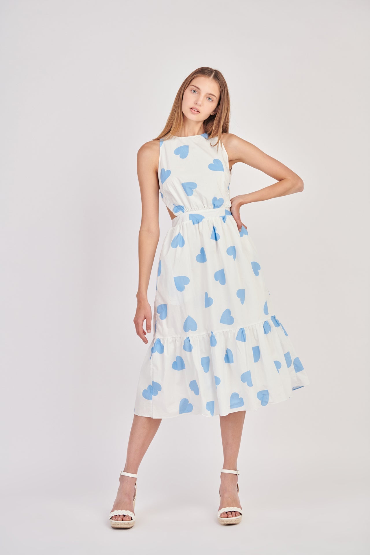 ENGLISH FACTORY - Heart Shape Open Back Midi Dress - DRESSES available at Objectrare