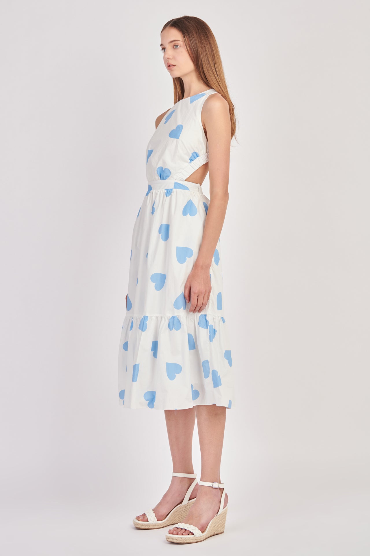 ENGLISH FACTORY - Heart Shape Open Back Midi Dress - DRESSES available at Objectrare