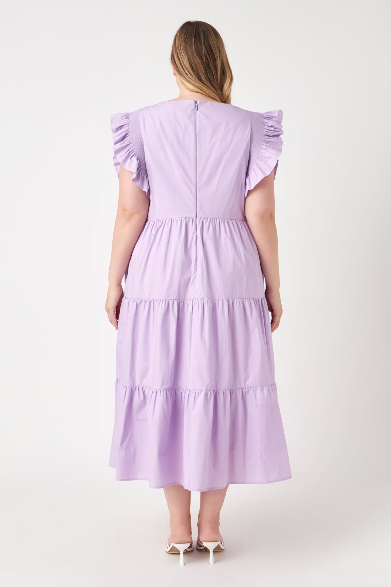ENGLISH FACTORY - Ruffled Detail Midi Dress - DRESSES available at Objectrare