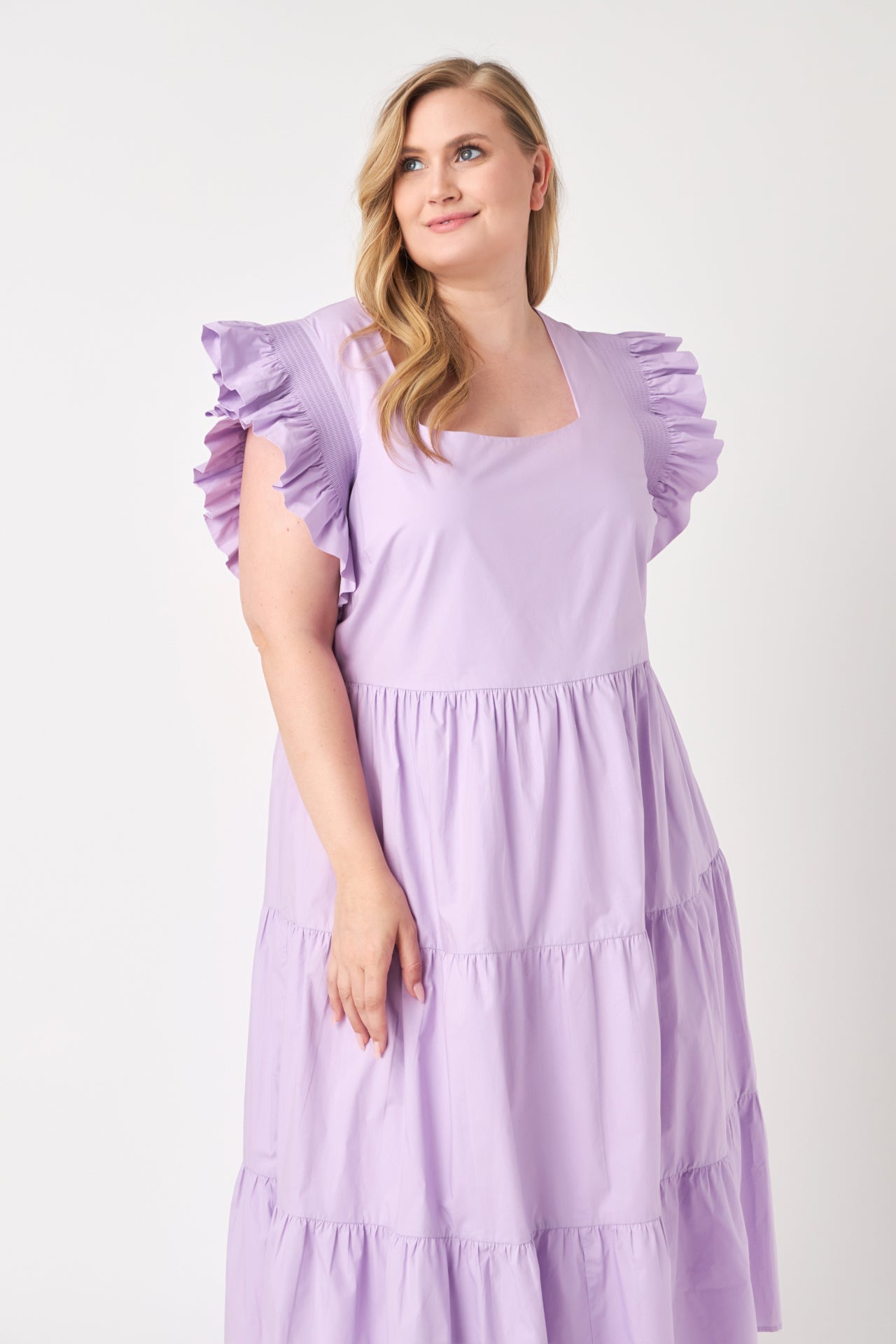 ENGLISH FACTORY - Ruffled Detail Midi Dress - DRESSES available at Objectrare