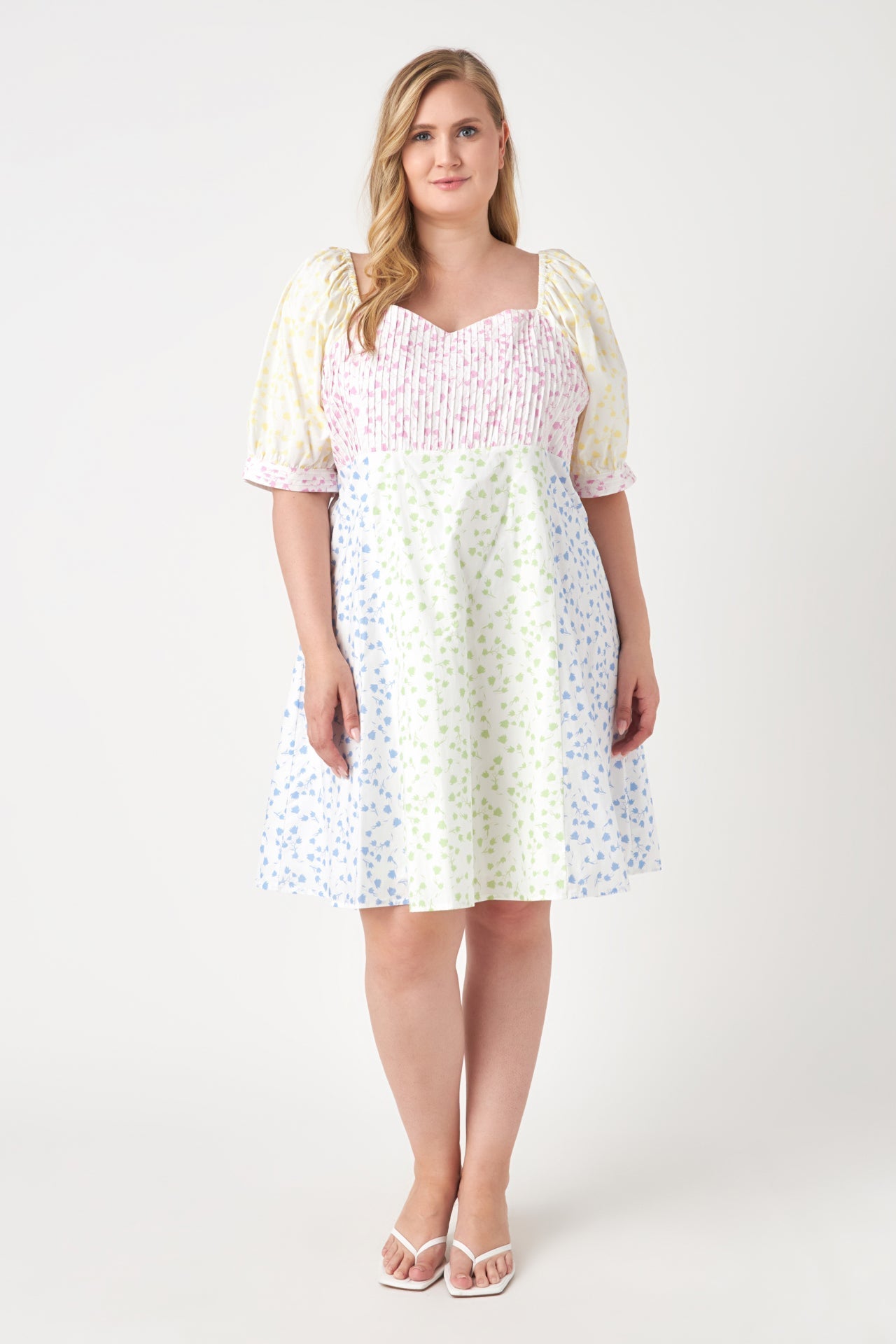 ENGLISH FACTORY - Multi Floral Print Mini Dress - DRESSES available at Objectrare