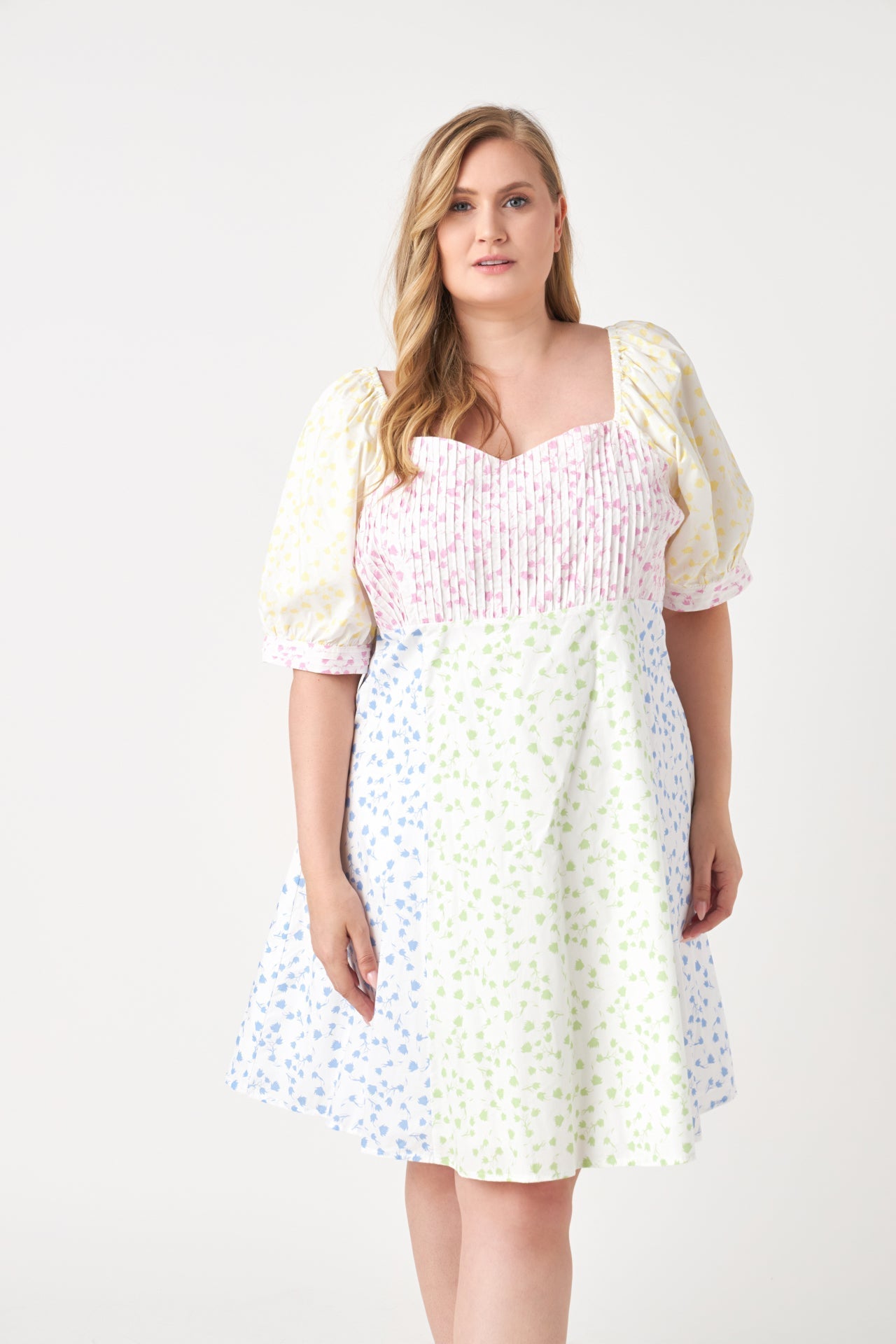 ENGLISH FACTORY - Multi Floral Print Mini Dress - DRESSES available at Objectrare
