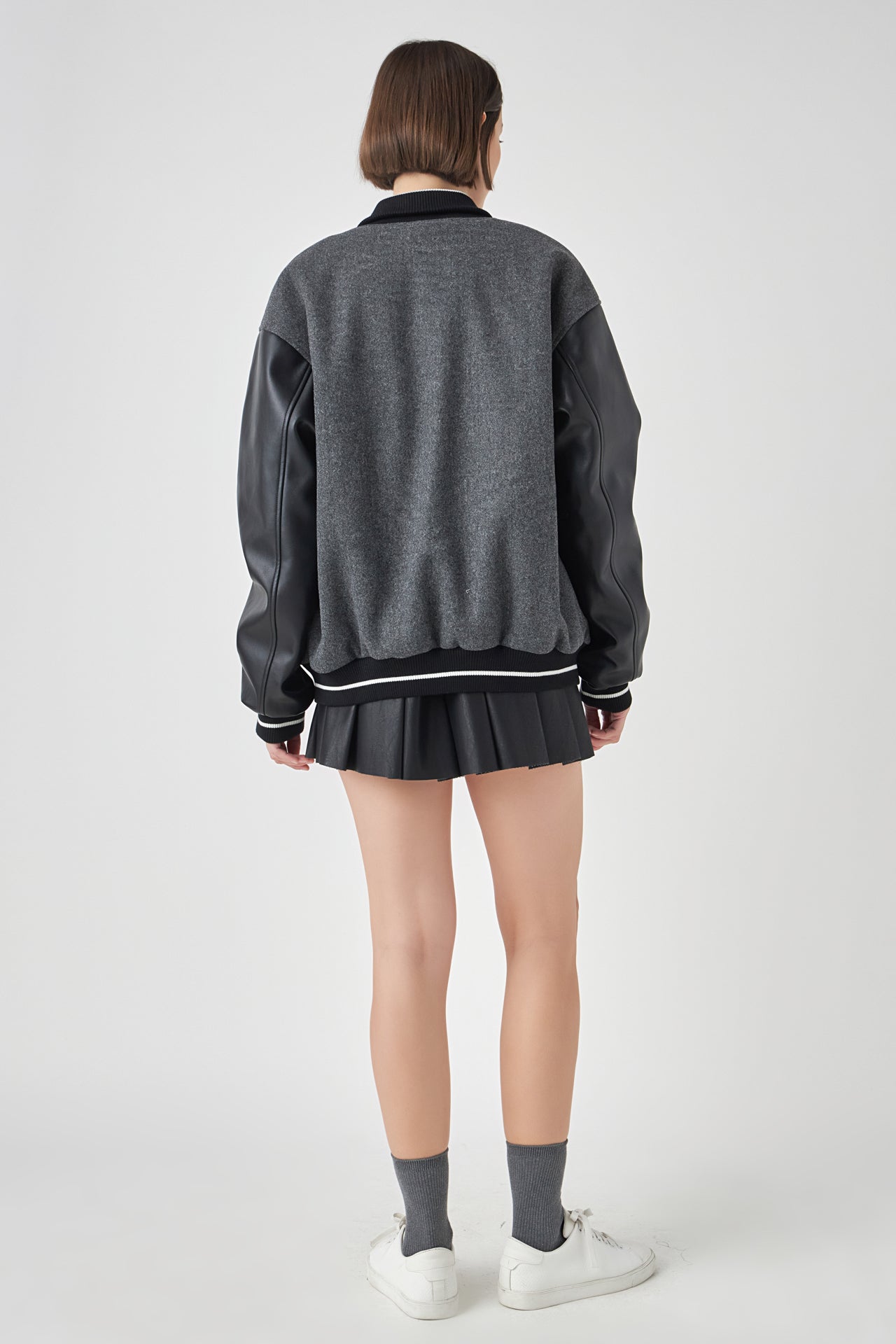 ENGLISH FACTORY - Mixed Media Bomber Jacket - JACKETS available at Objectrare