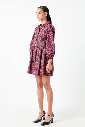 ENGLISH FACTORY - Floral Shirt Mini Dress - DRESSES available at Objectrare