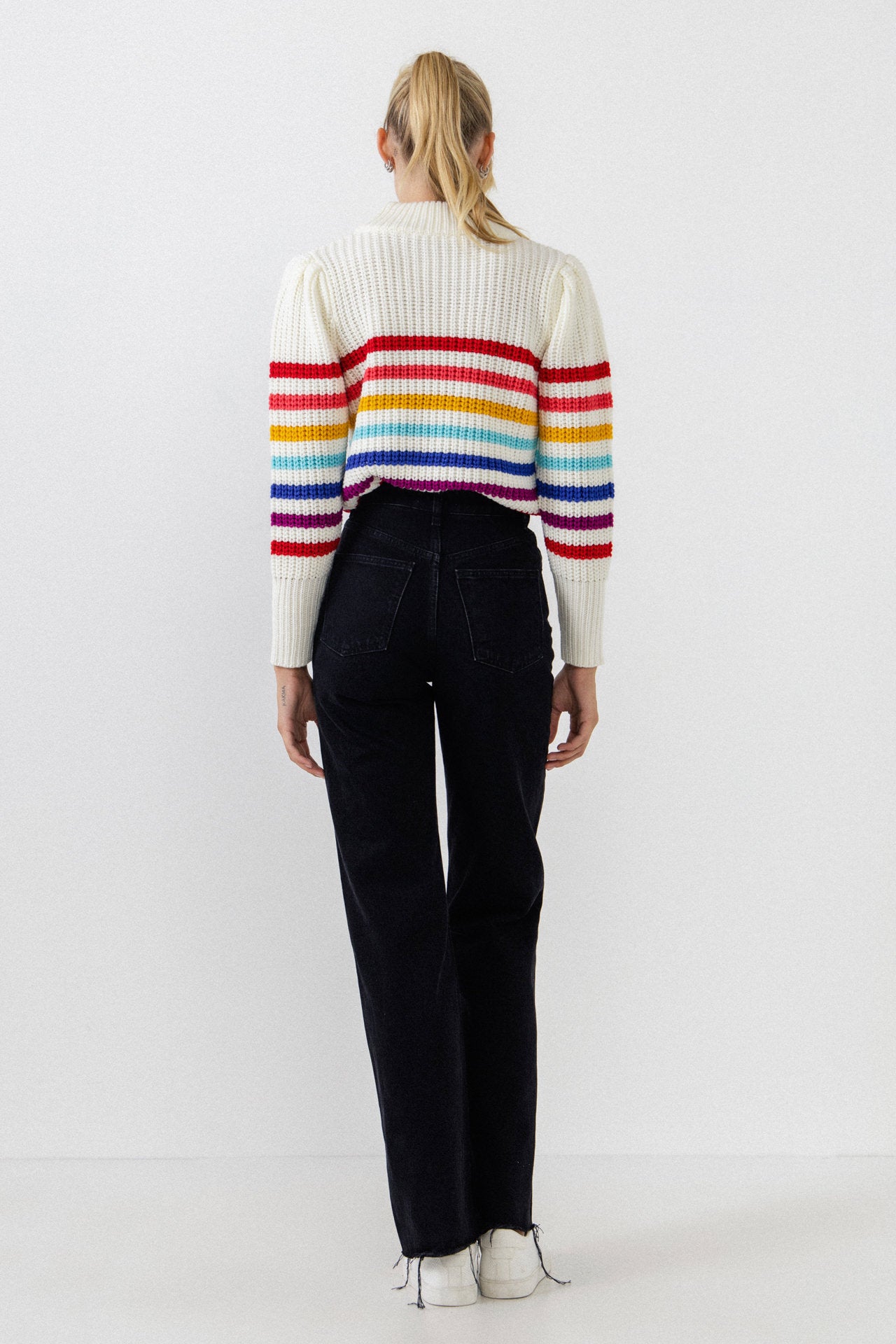 ENGLISH FACTORY - Rainbow Stripe Sweater - SWEATERS & KNITS available at Objectrare