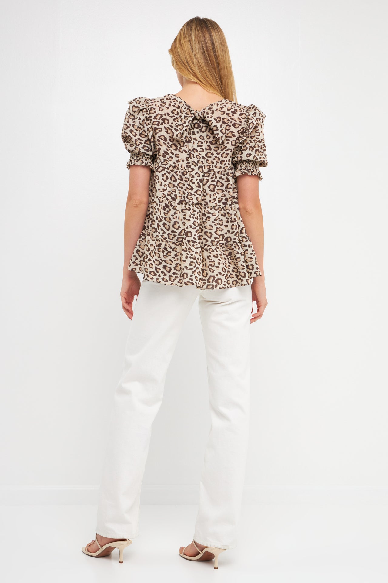 FREE THE ROSES - Animal Print Tiered Blouse - TOPS available at Objectrare