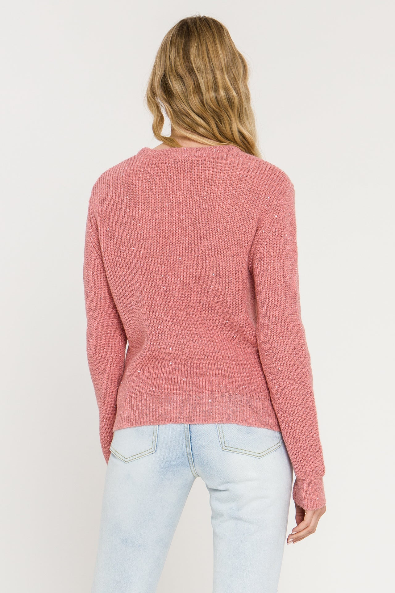 ENDLESS ROSE - Lurex Sweater with Sequins Sweater Top - SWEATERS & KNITS available at Objectrare