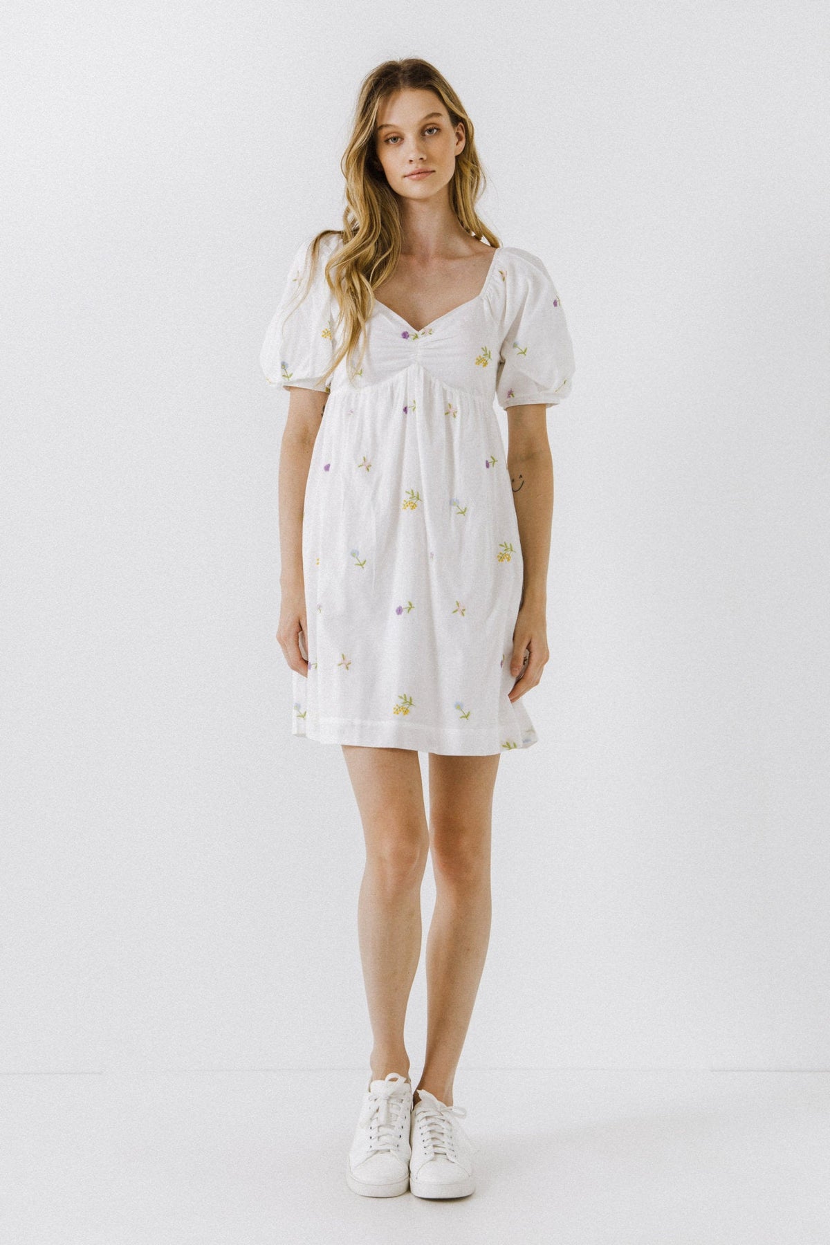 ENGLISH FACTORY - Embroidery Babydoll Mini Dress - DRESSES available at Objectrare