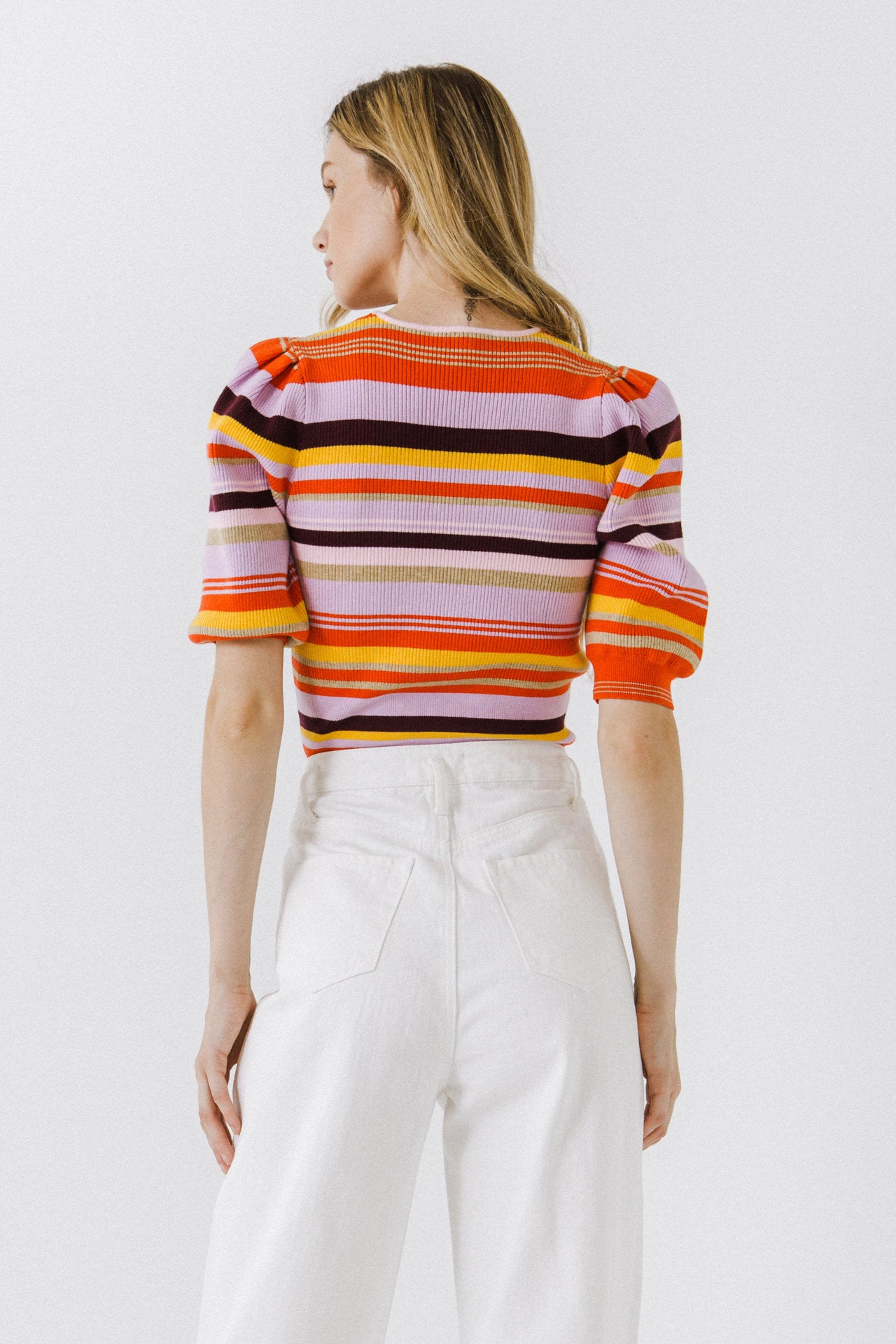 ENGLISH FACTORY - Stripe Knit Top - TOPS available at Objectrare