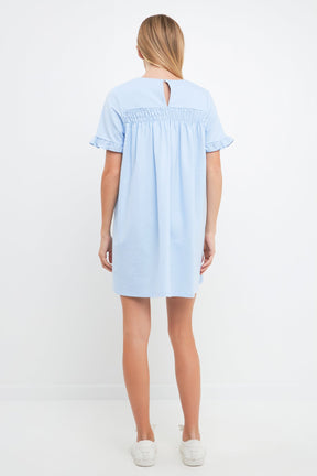ENGLISH FACTORY - Mixed Media Ruffle Detail Dress - DRESSES available at Objectrare