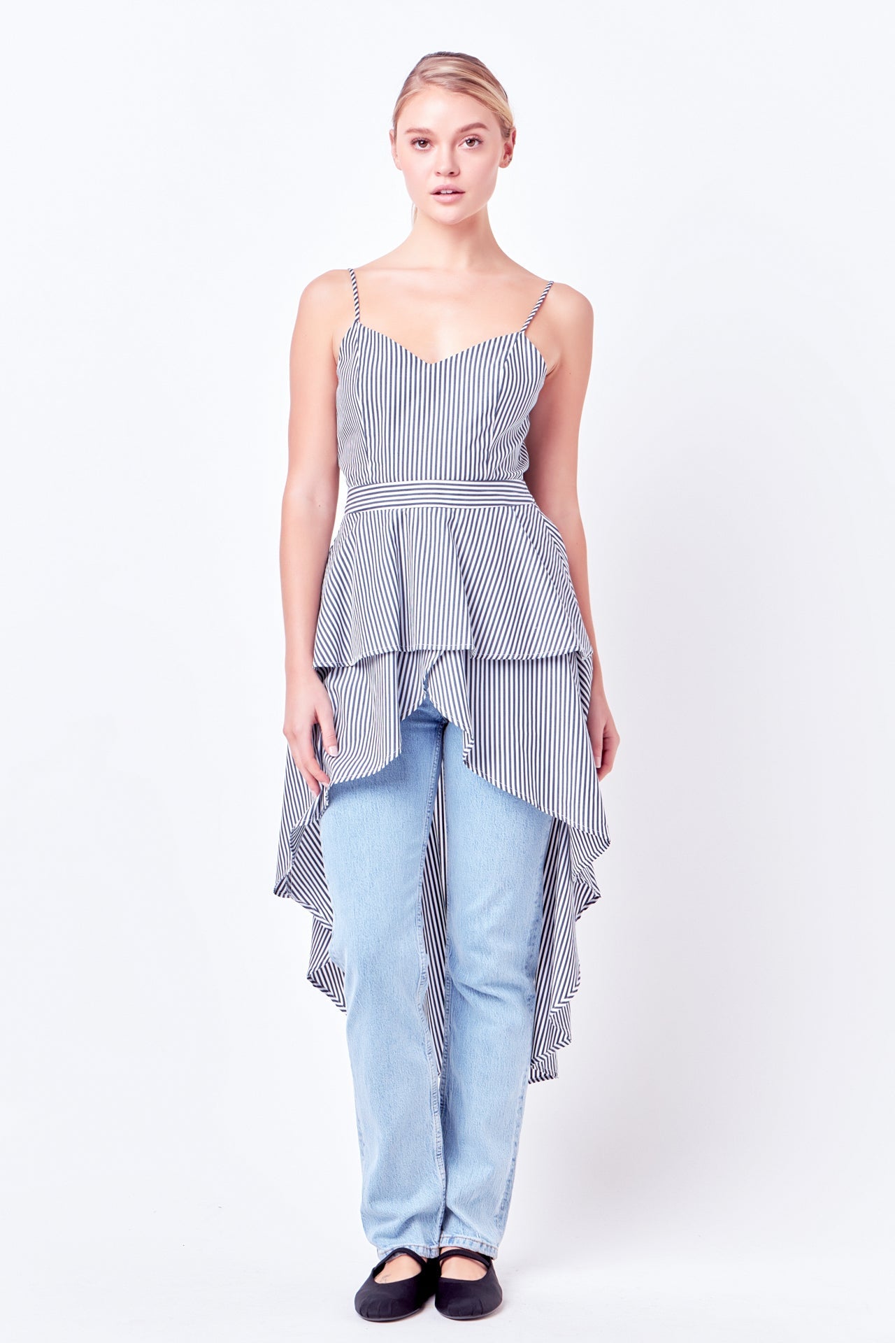 ENGLISH FACTORY - Poplin High-Low Top - TOPS available at Objectrare