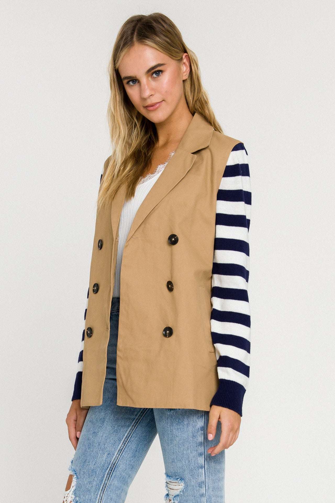 ENGLISH FACTORY - Contrast Sleeve Jacket - JACKETS available at Objectrare