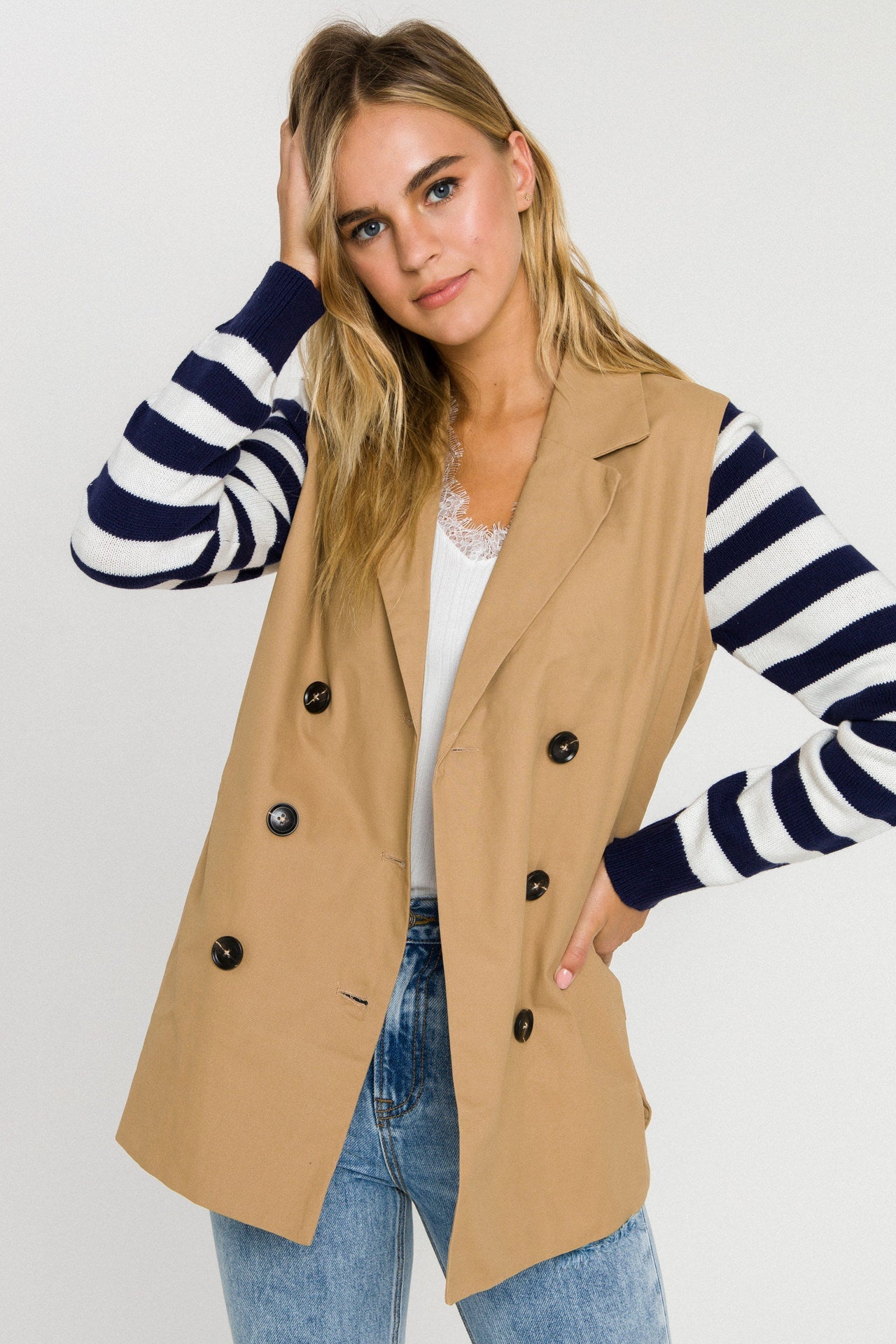 ENGLISH FACTORY - Contrast Sleeve Jacket - JACKETS available at Objectrare