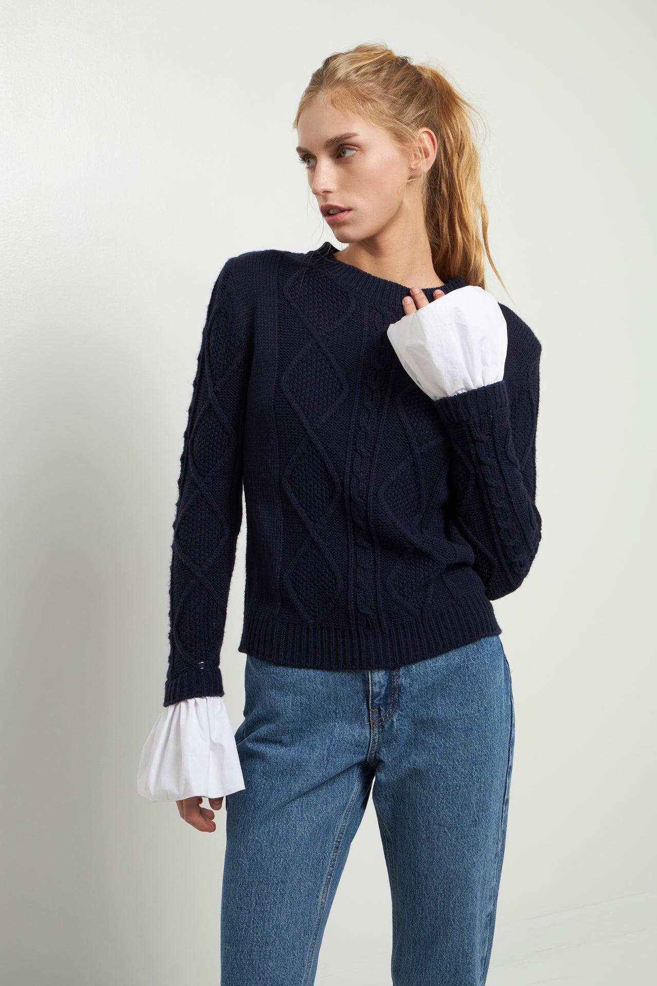 ENGLISH FACTORY - Twisted Sweater Knit Top - TOPS available at Objectrare