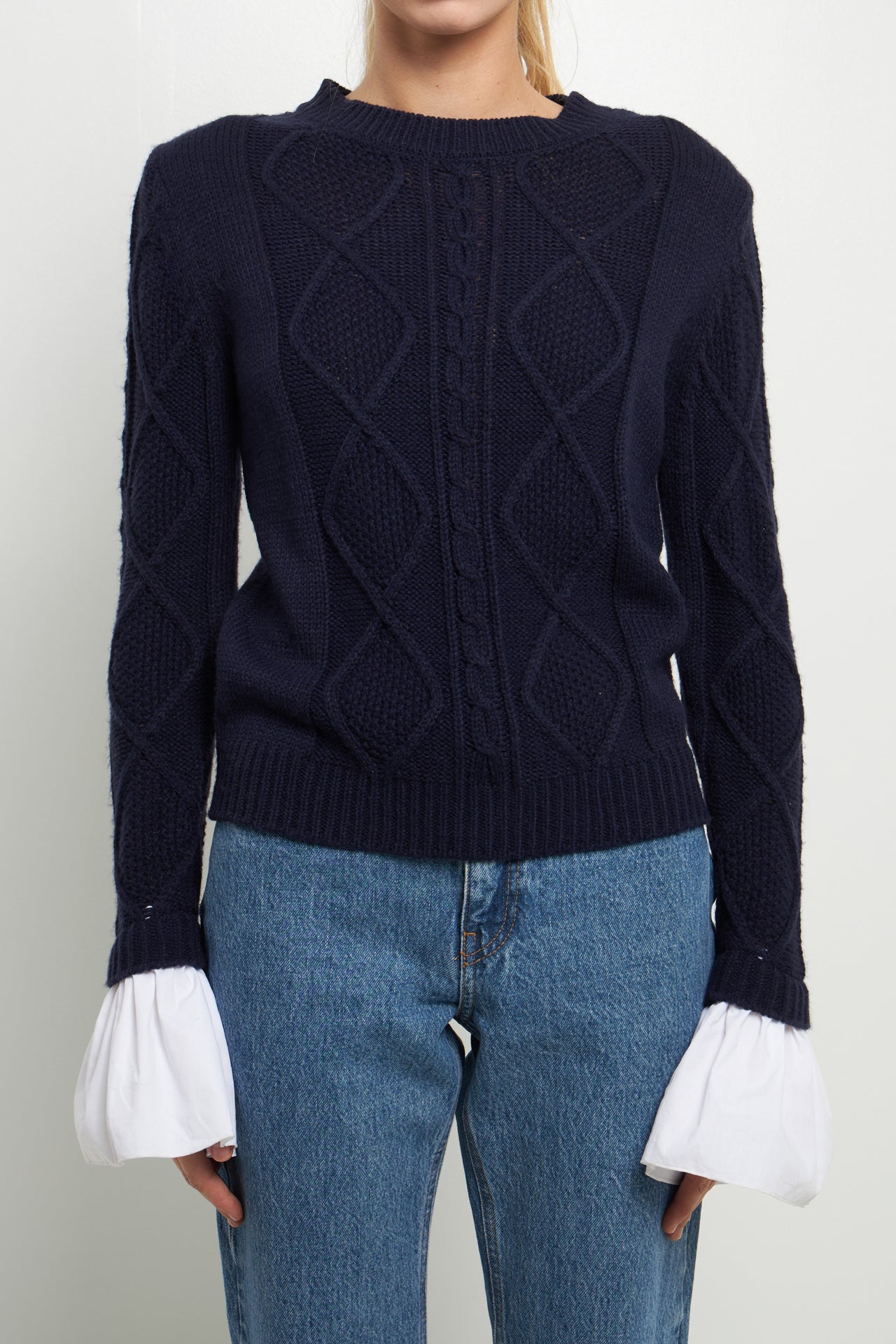 ENGLISH FACTORY - Twisted Sweater Knit Top - TOPS available at Objectrare