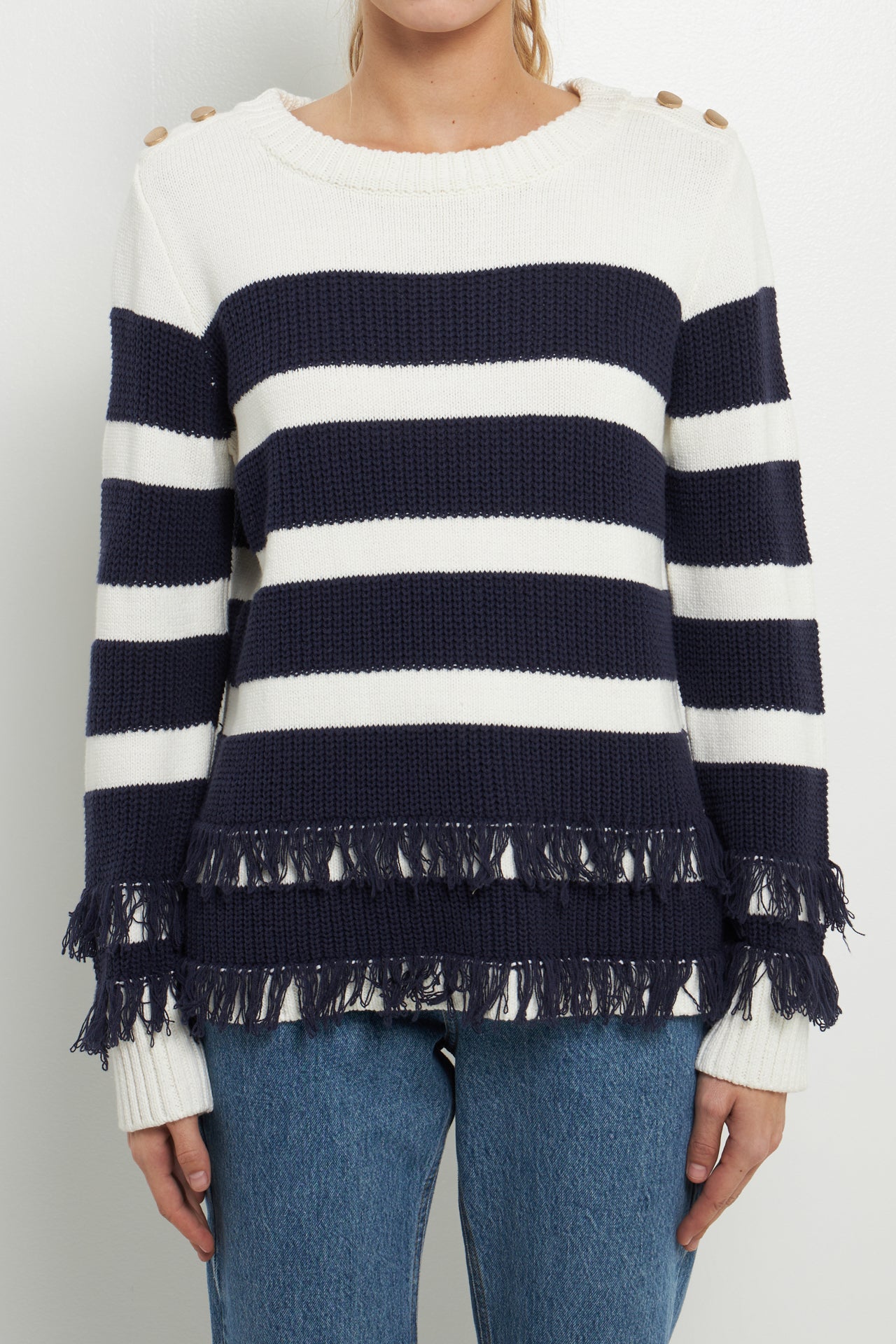 ENGLISH FACTORY - NAUTICAL KNIT SWEATER - SWEATERS & KNITS available at Objectrare