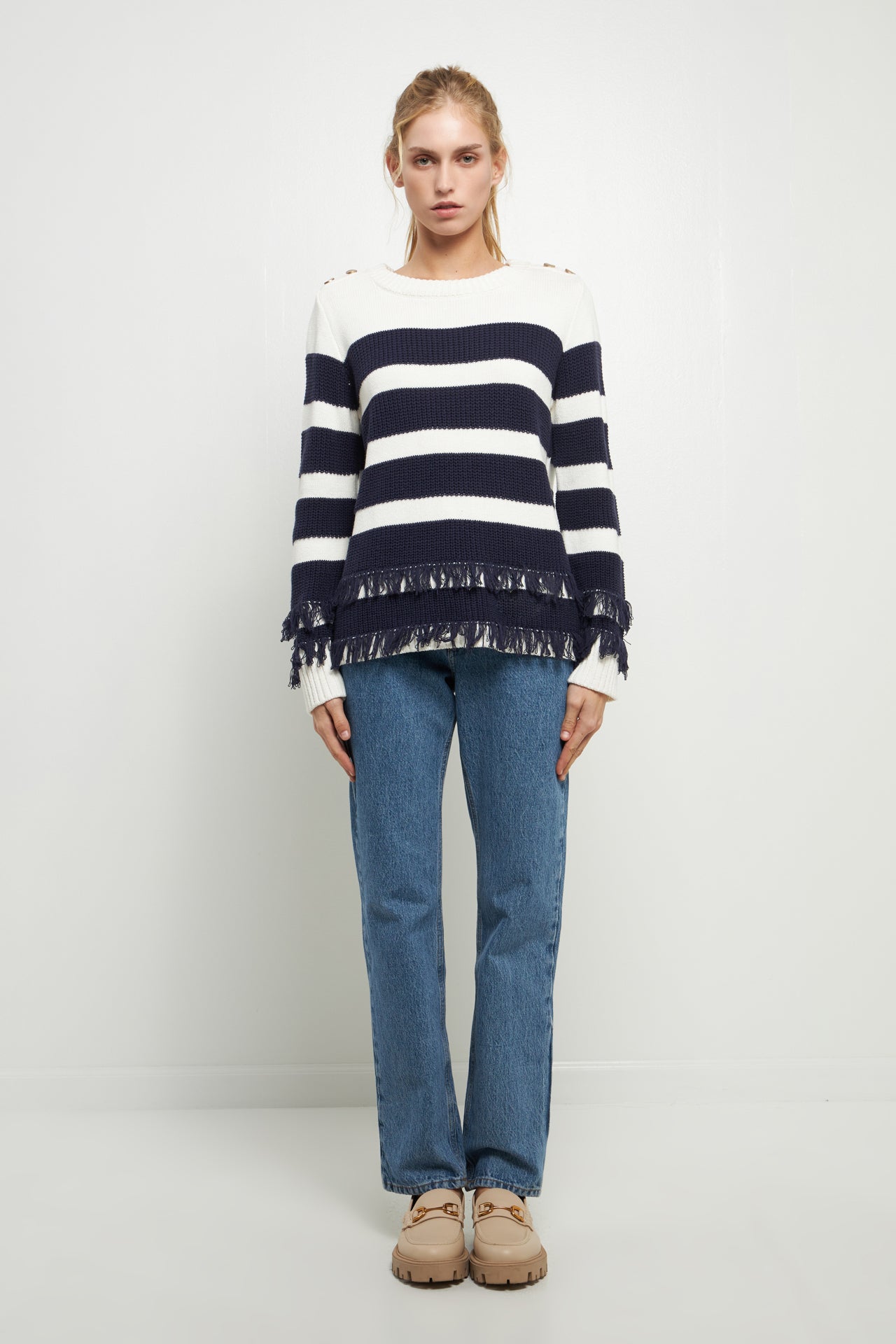 ENGLISH FACTORY - NAUTICAL KNIT SWEATER - SWEATERS & KNITS available at Objectrare
