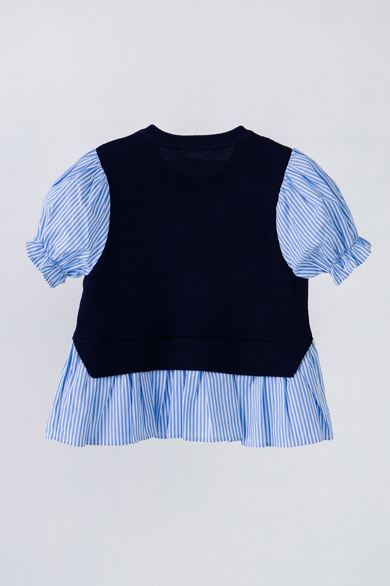 RECESS KIDS - Puff Sleeve Woven with Sweater - TOPS available at Objectrare