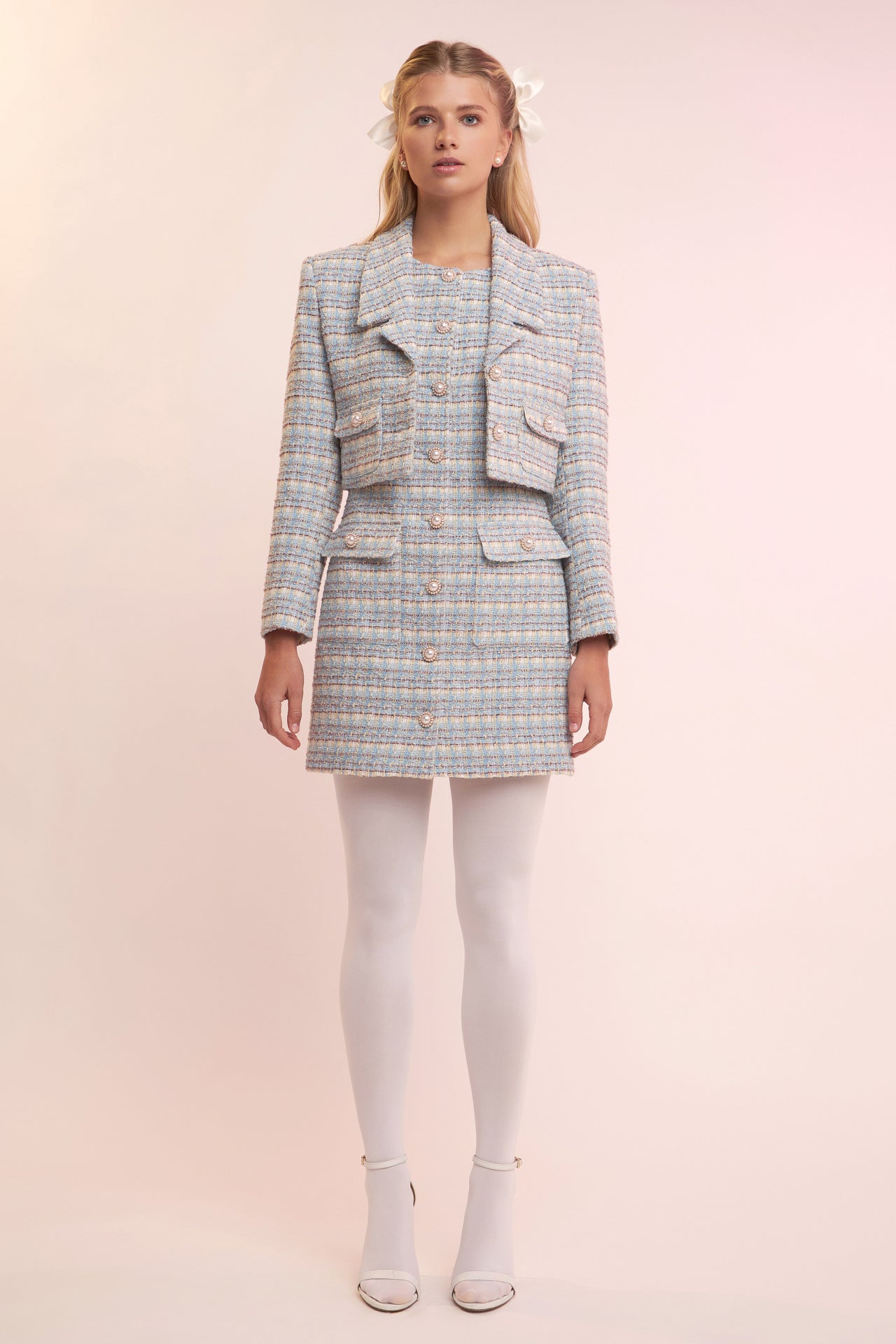 Sequin Tweed Preppy Blazer - Women - Ready-to-Wear