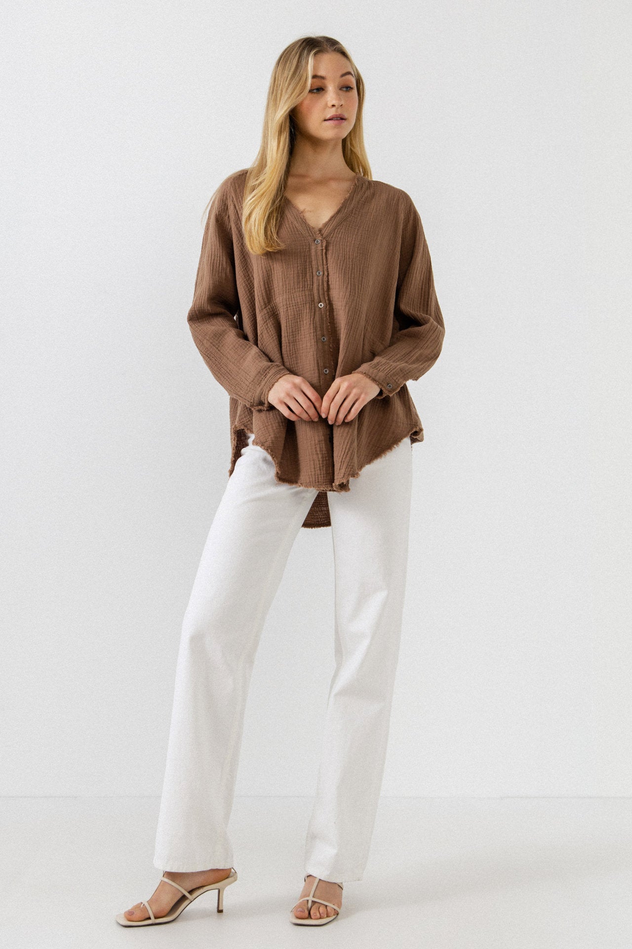 FREE THE ROSES - Button Down Tunic - TOPS available at Objectrare