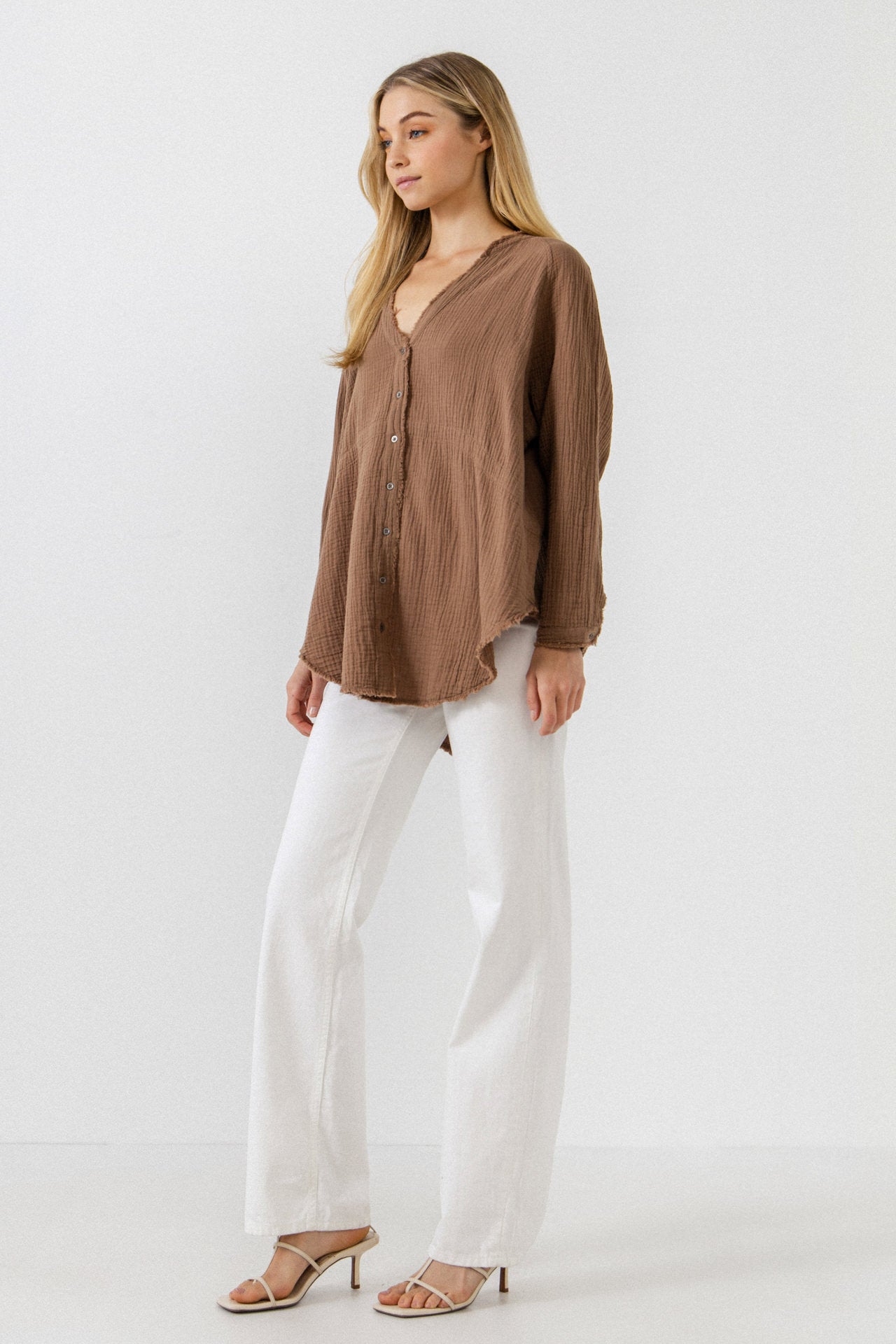 FREE THE ROSES - Button Down Tunic - TOPS available at Objectrare