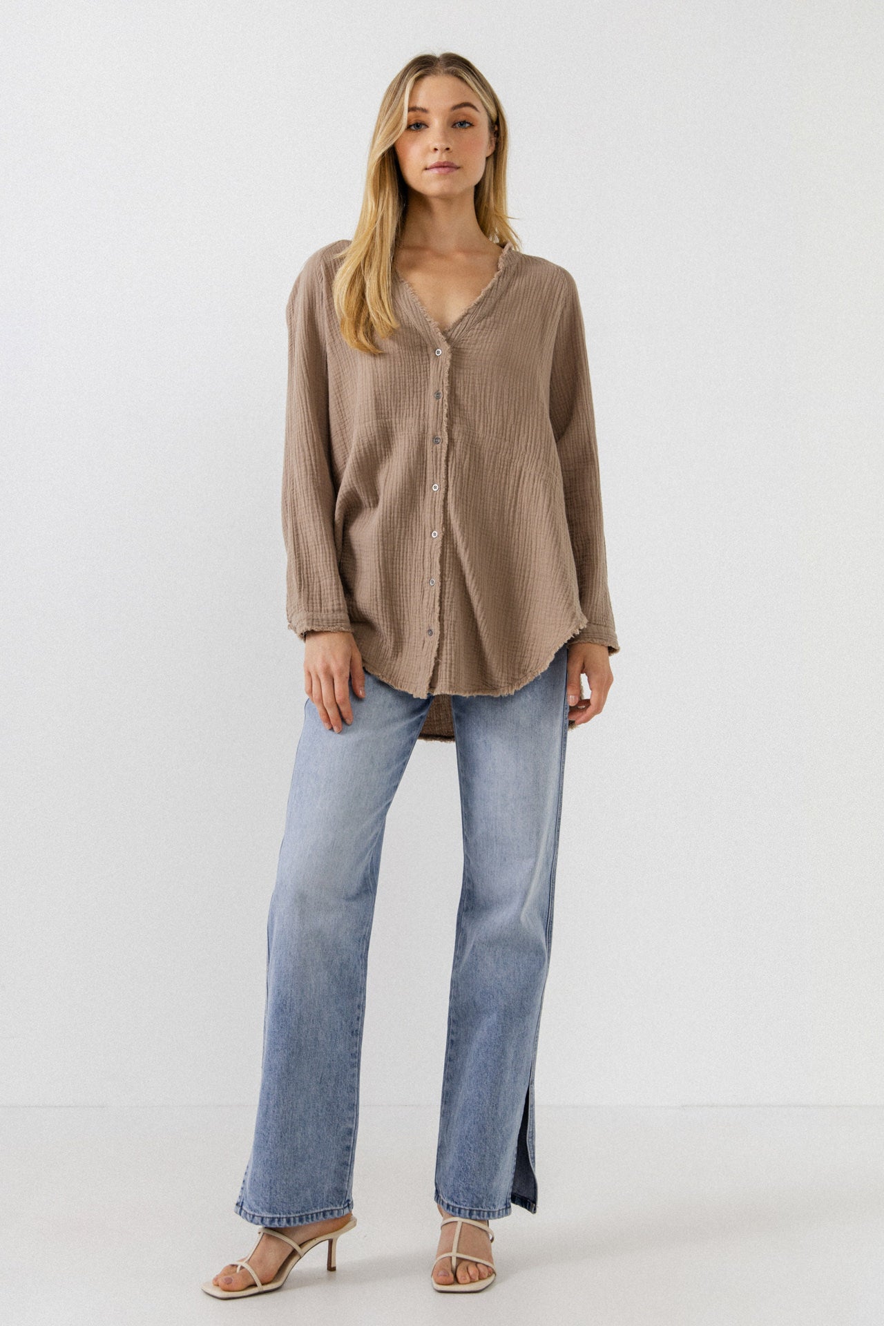 FREE THE ROSES - Button Down Tunic - TOPS available at Objectrare