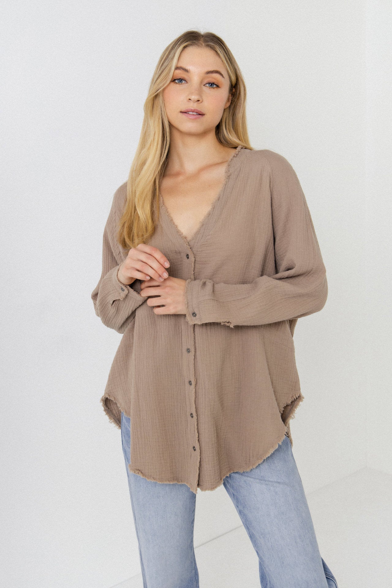 FREE THE ROSES - Button Down Tunic - TOPS available at Objectrare