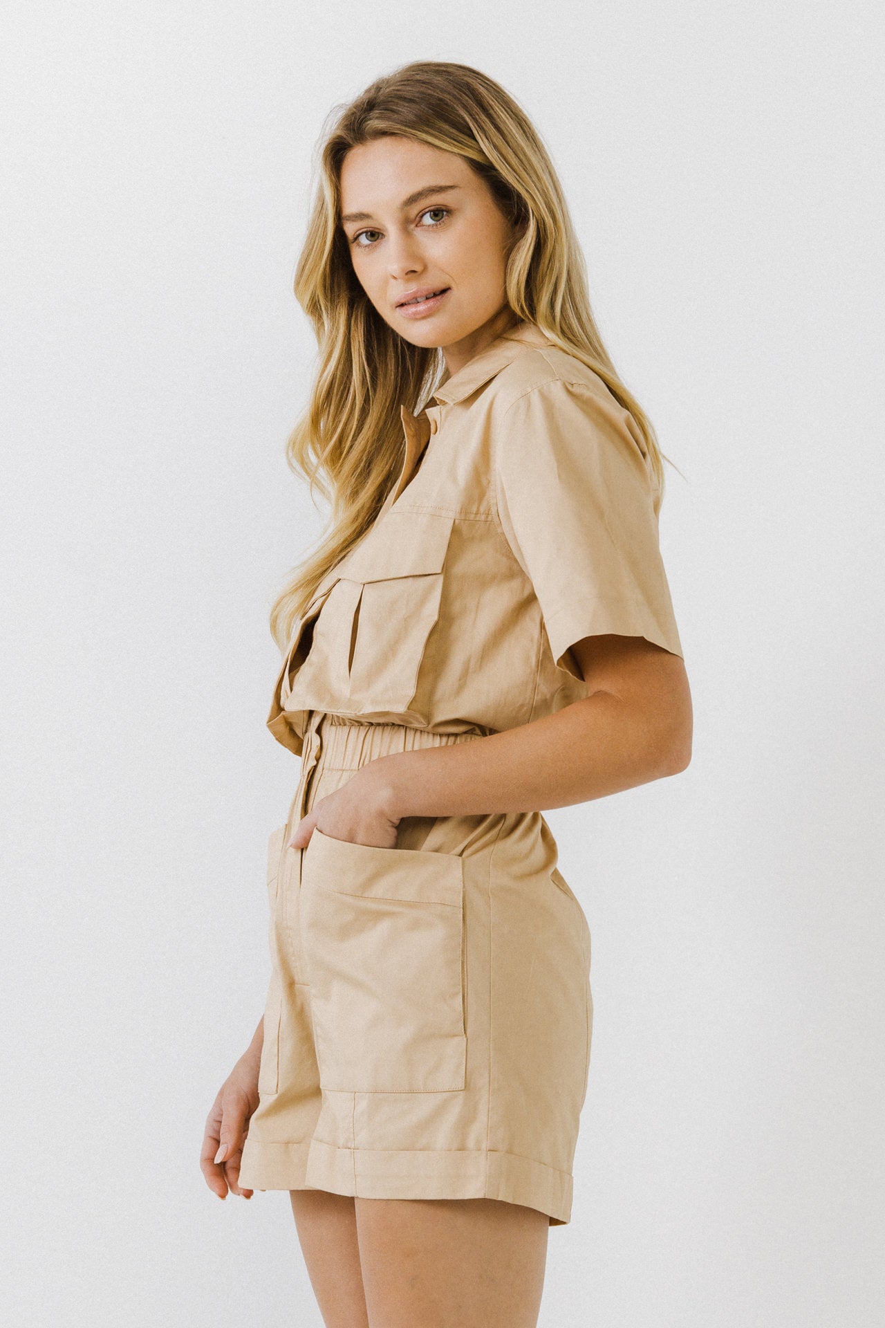 ENGLISH FACTORY - Utility Romper - ROMPERS available at Objectrare