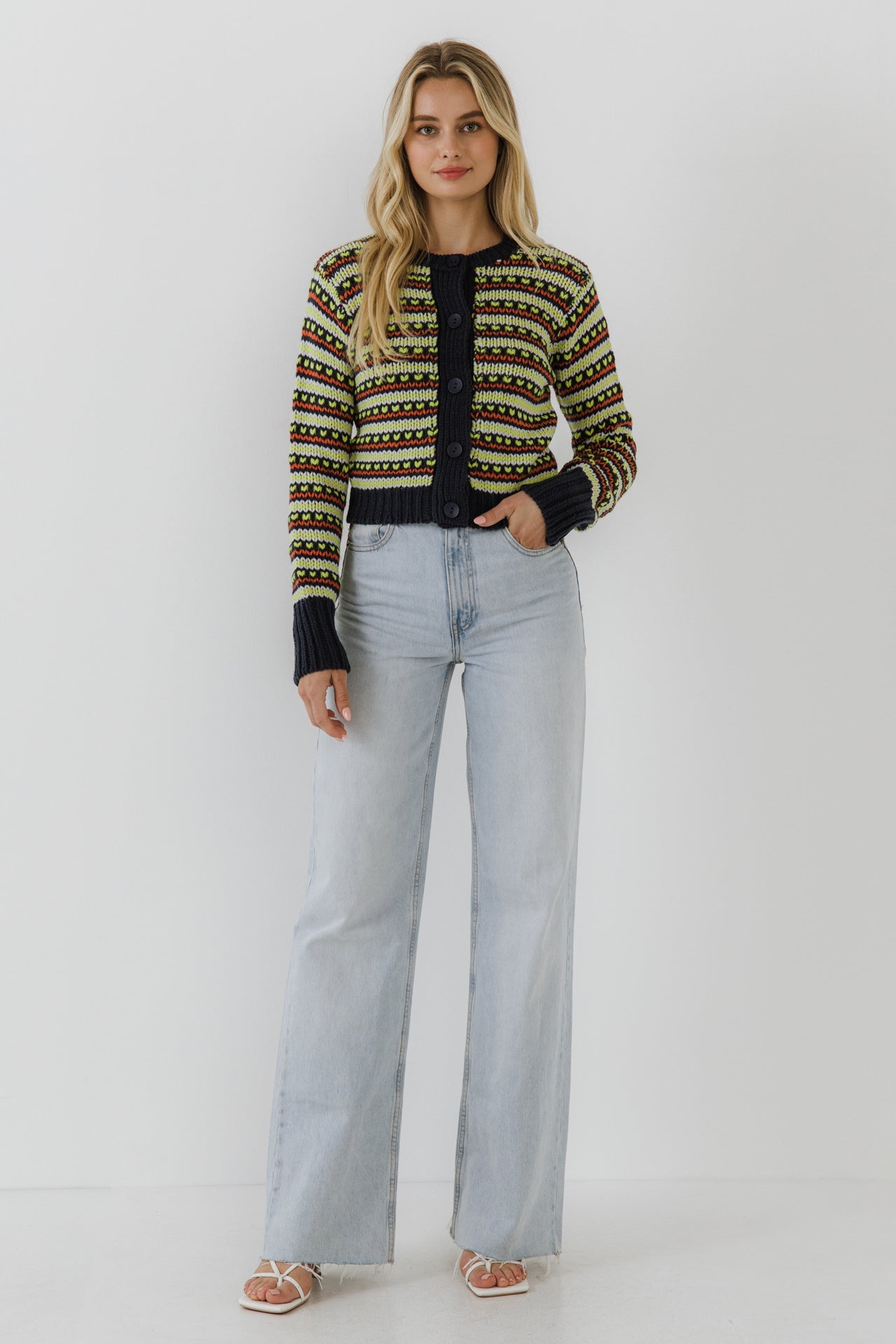 ENGLISH FACTORY - Multi Stripe Cardigan - SWEATERS & KNITS available at Objectrare