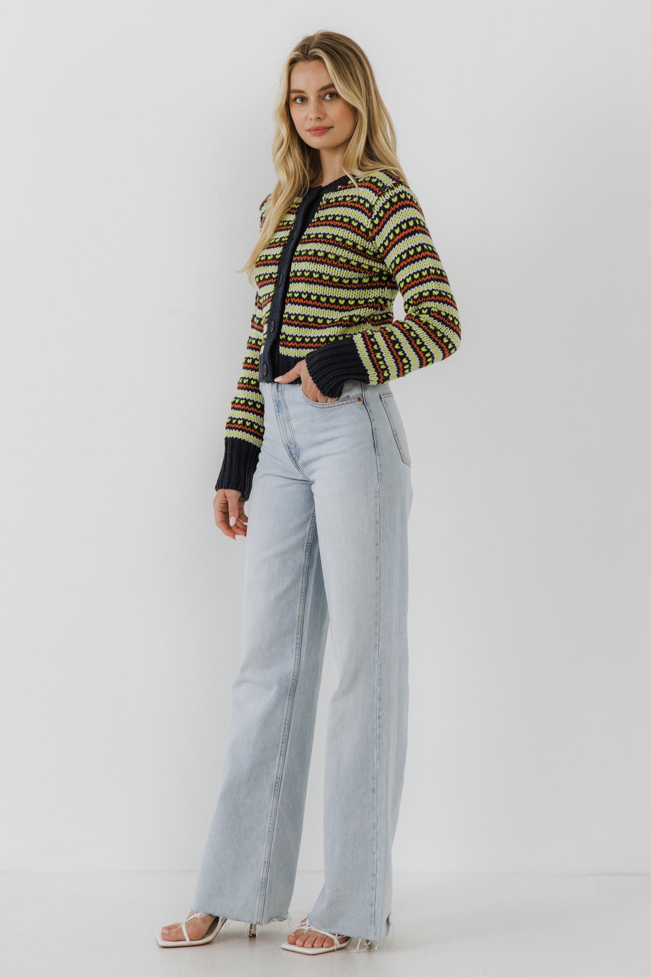 ENGLISH FACTORY - Multi Stripe Cardigan - SWEATERS & KNITS available at Objectrare