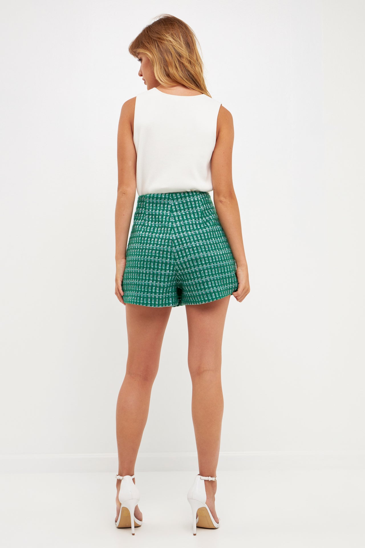 ENGLISH FACTORY - Tweed Shorts - SHORTS available at Objectrare