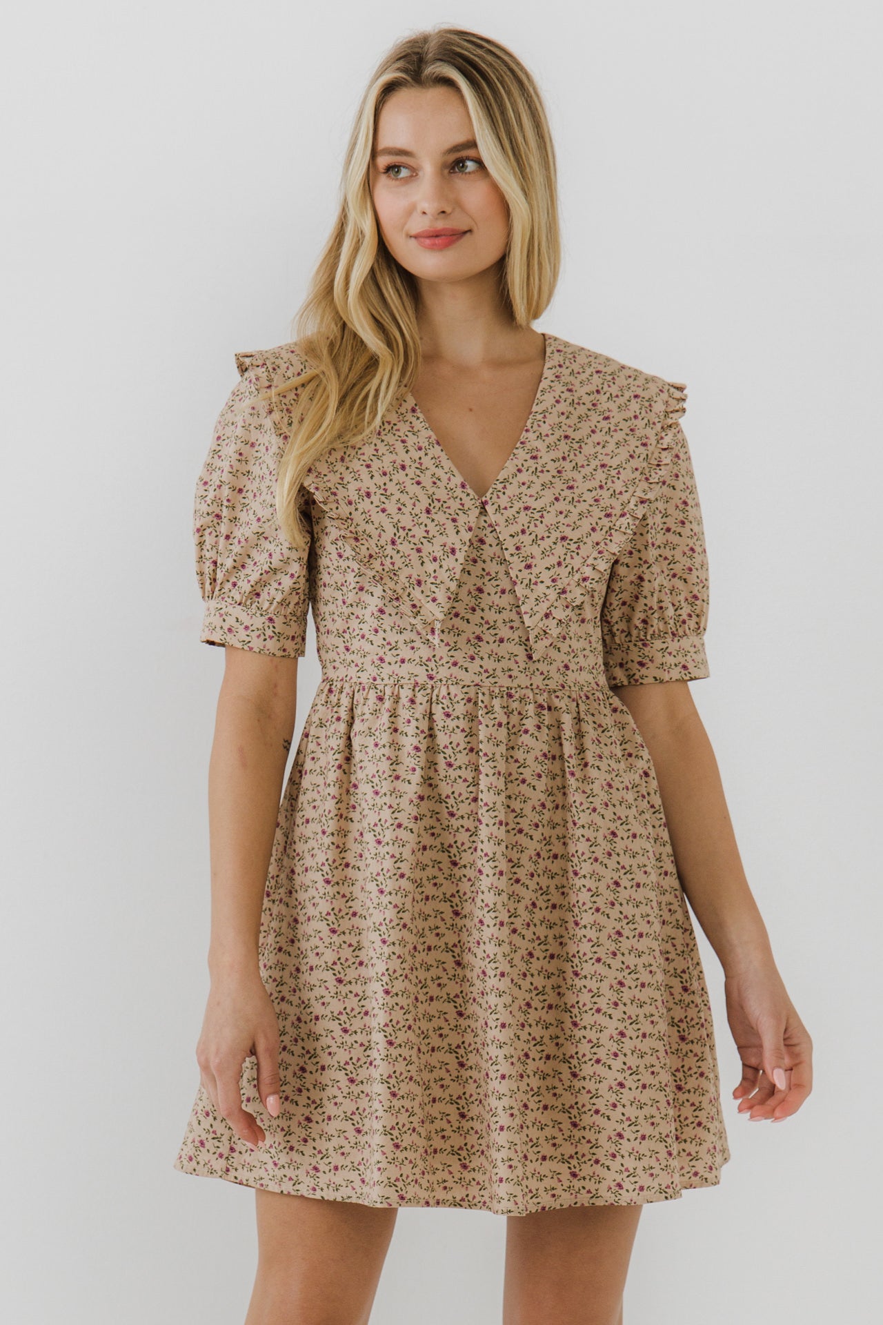 ENGLISH FACTORY - Statement Collared Mini Dress - DRESSES available at Objectrare