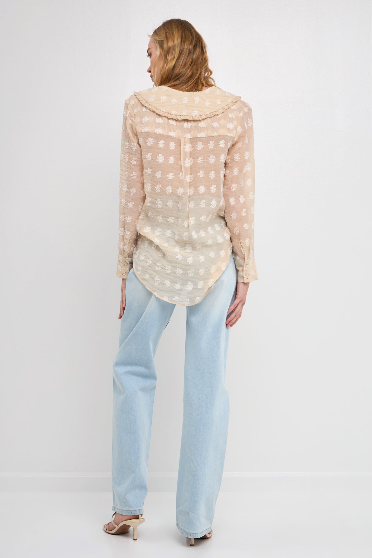 ENDLESS ROSE - Sheer Shirts with Statement Collar - TOPS available at Objectrare
