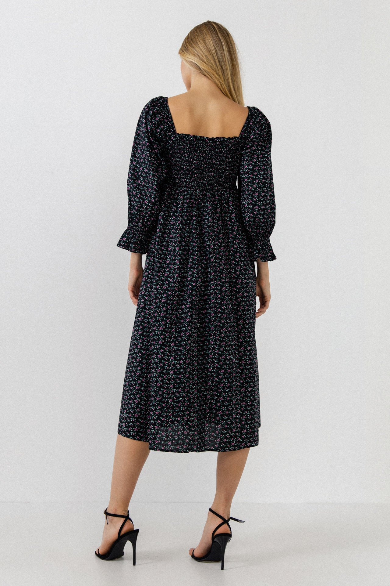 ENGLISH FACTORY - Floral Smocked Midi Dress - Final Sale - DRESSES available at Objectrare
