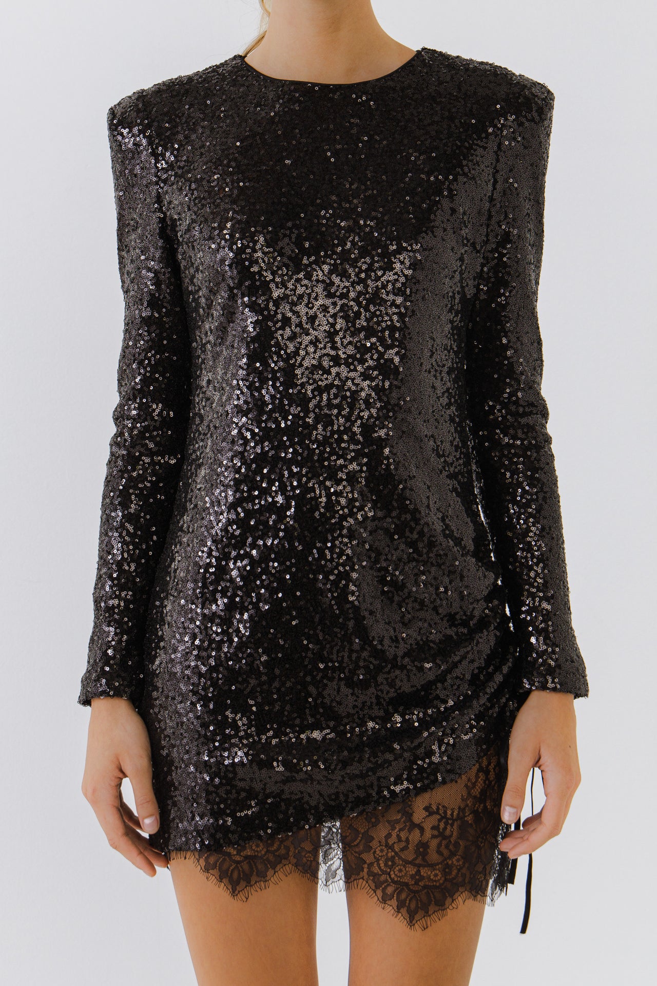 ENDLESS ROSE - Sequins Dress with Lace - DRESSES available at Objectrare